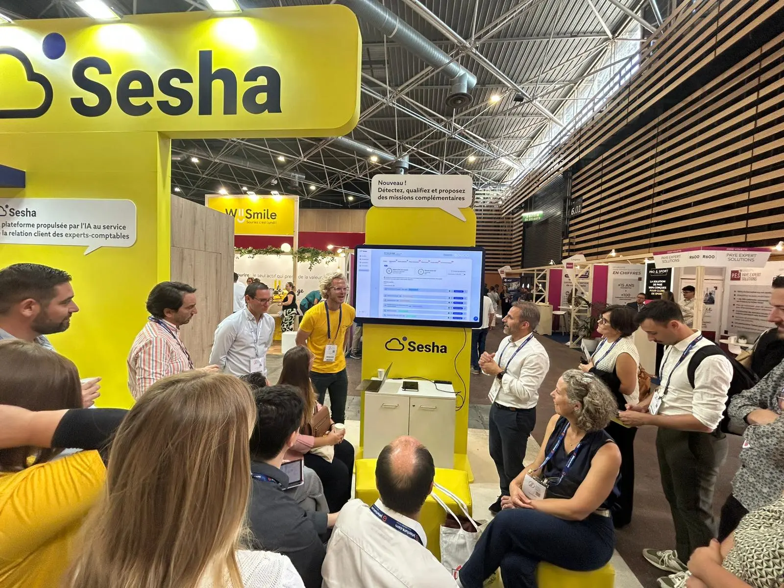 Stand Sesha au Congrès National OEC 2025  : illustration d'une solution conçue par et pour les experts-comptables