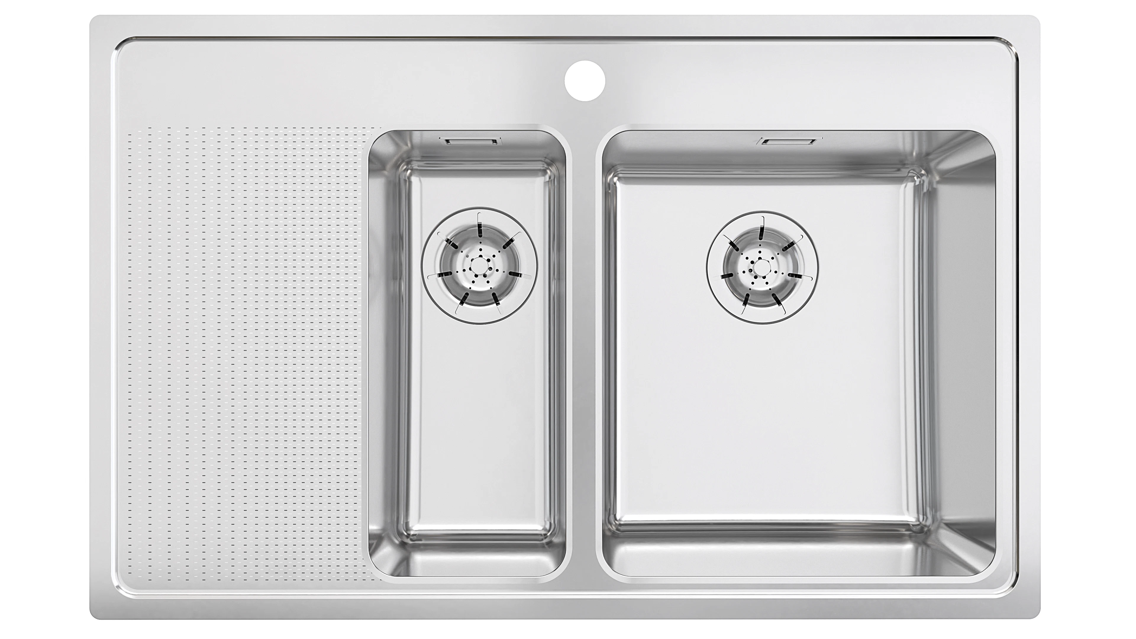 Diskbänk i rostfritt stål