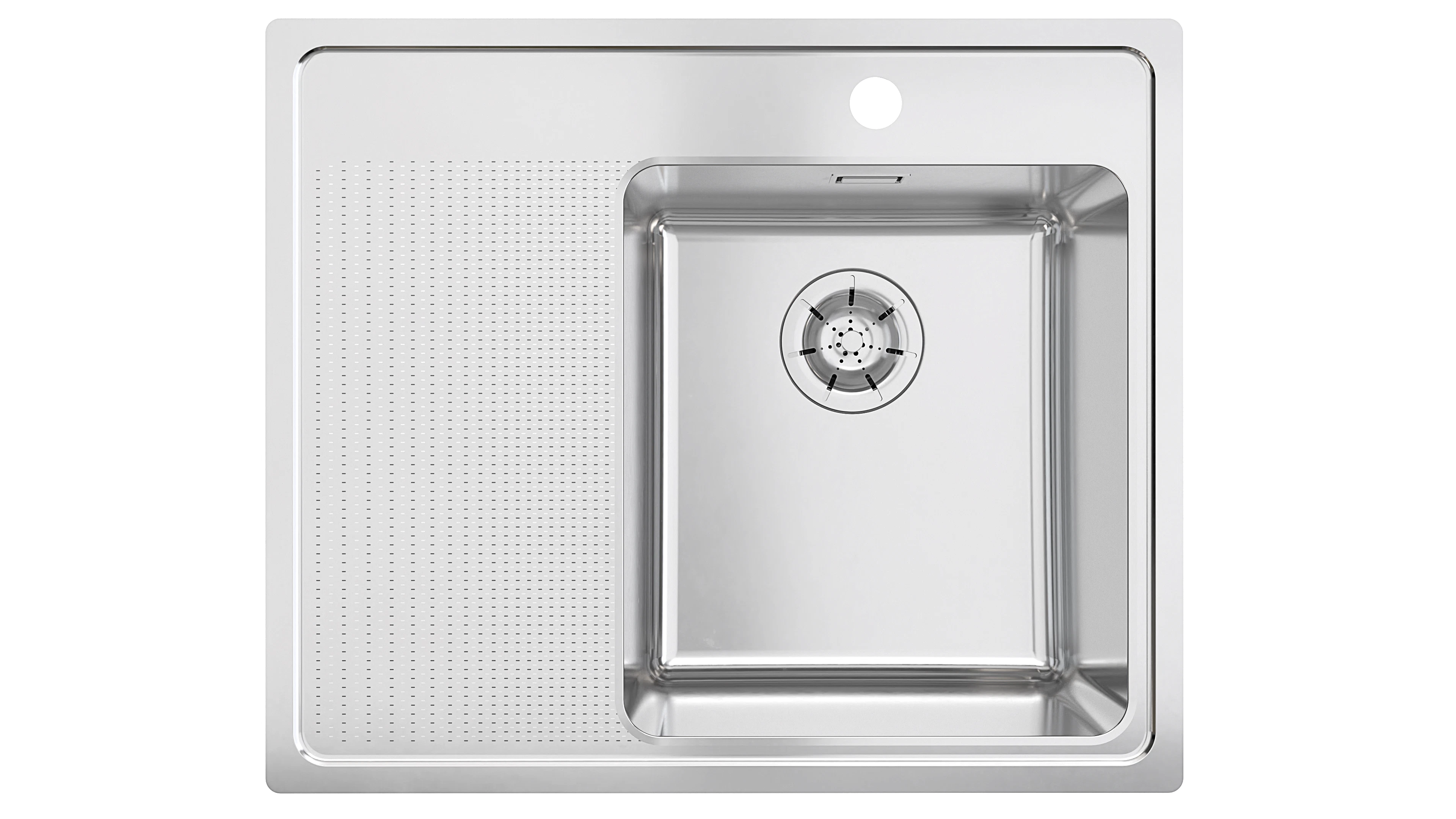 Diskbänk i rostfritt stål