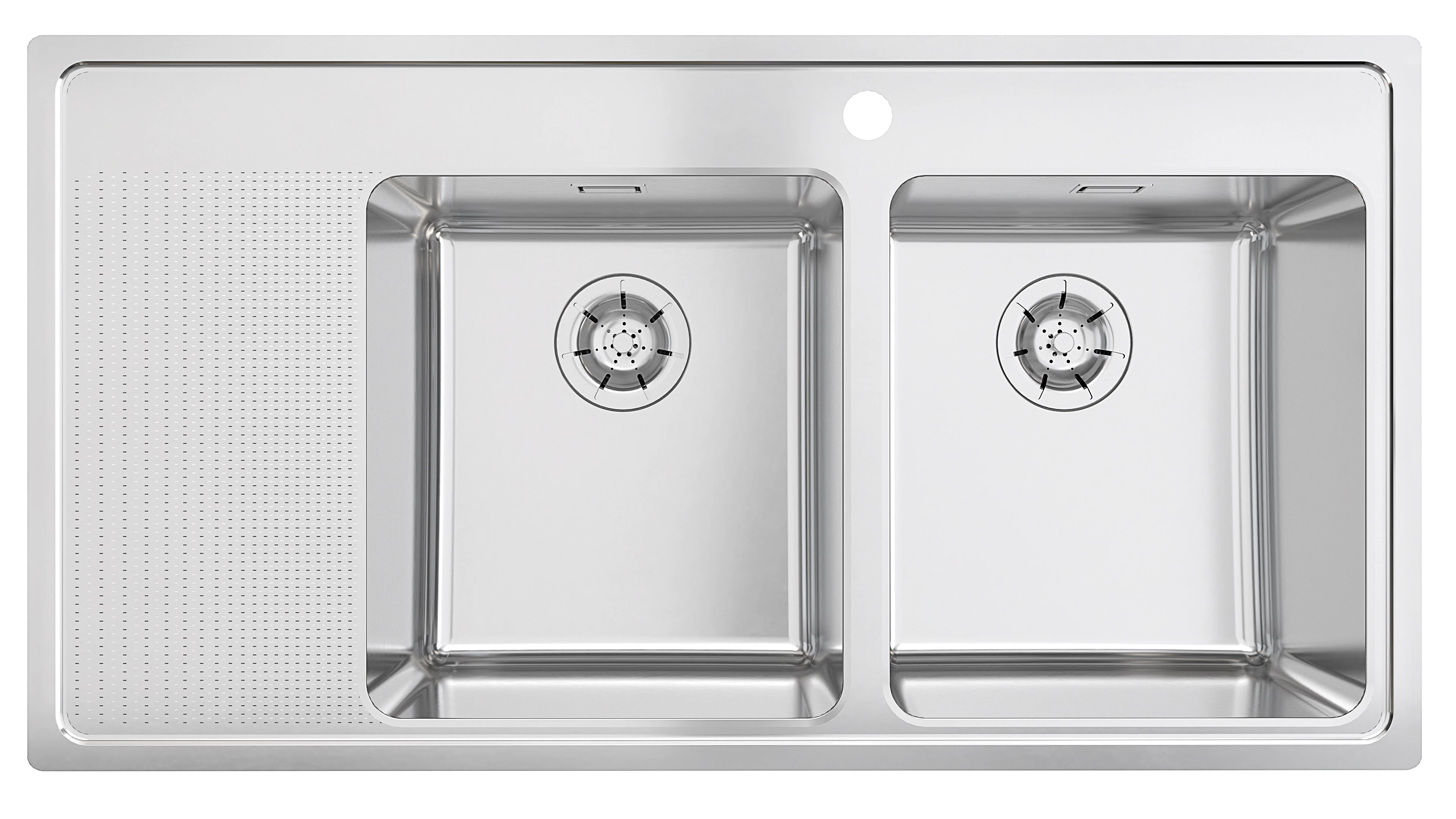 Diskbänk i rostfritt stål