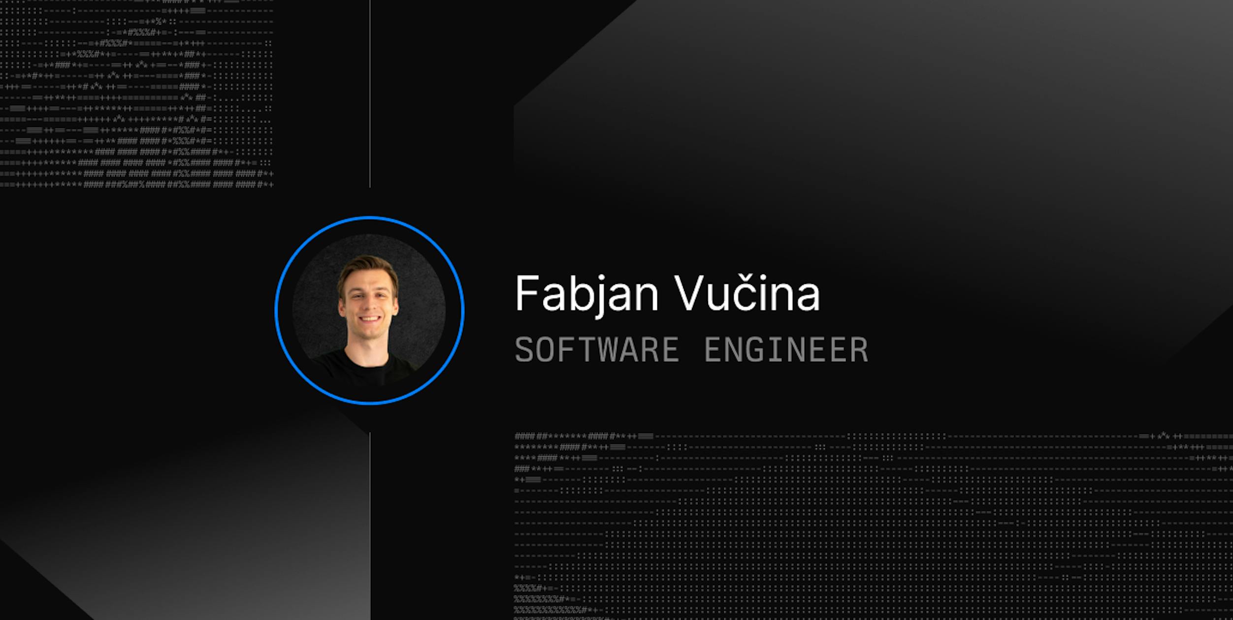 Fabjan Vucina, software engineer at Daytona