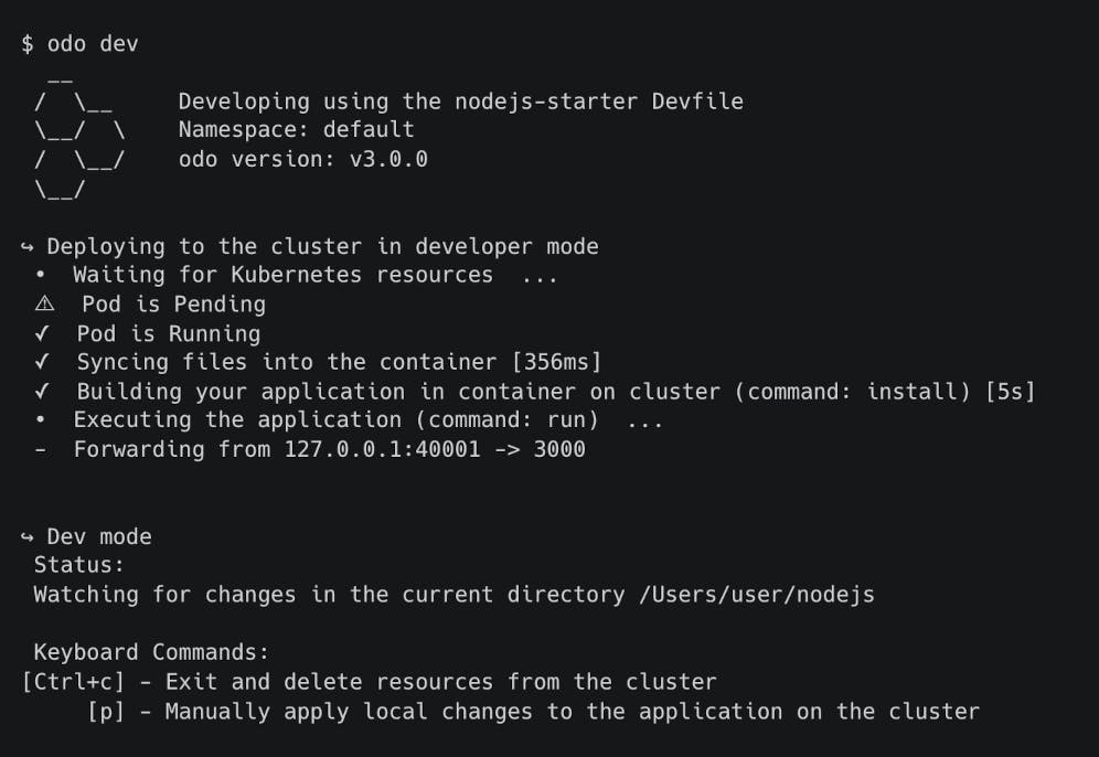 odo - The Devfile CLI tool