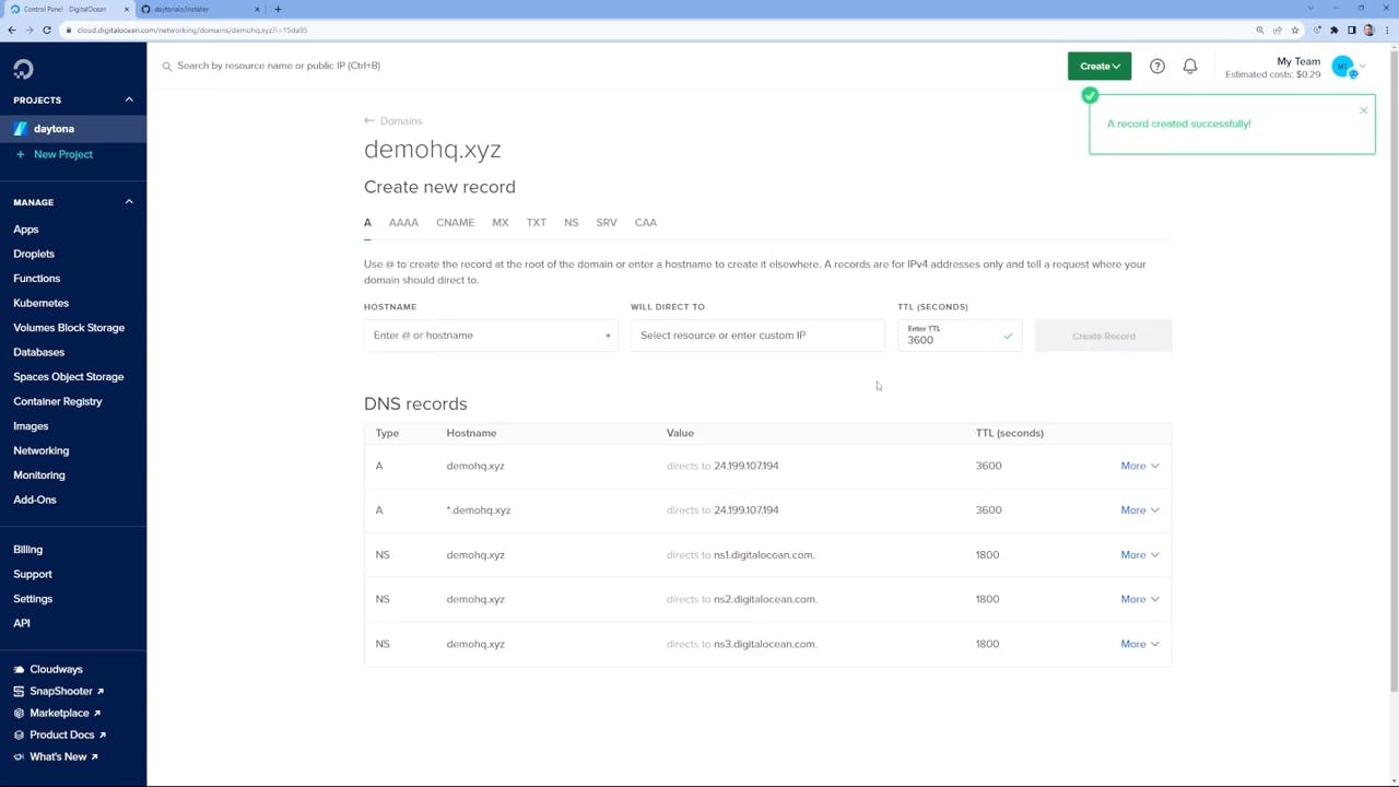 DNS Configuration and Certificates