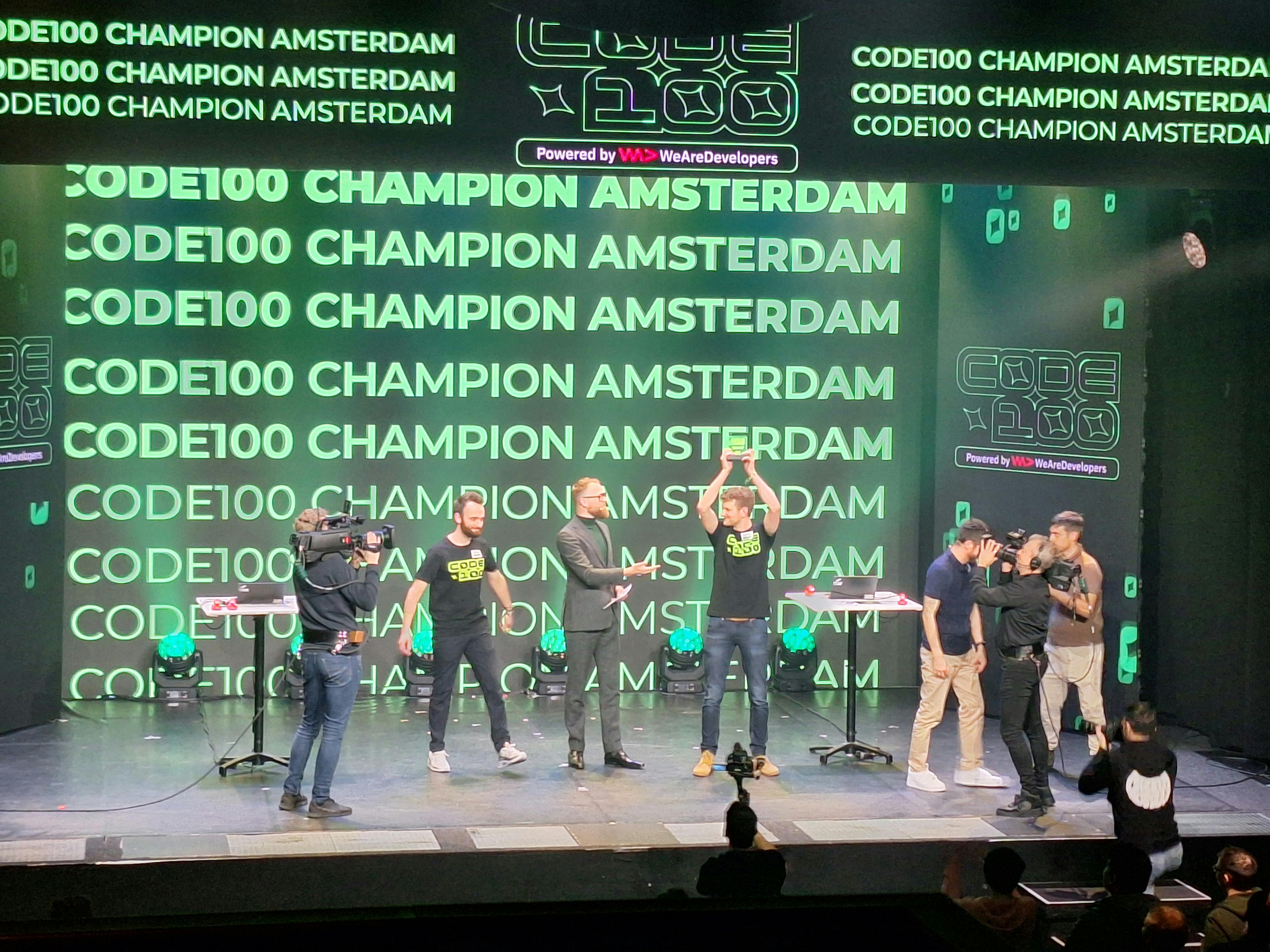 CODE 100 winner in Amsterdam at DevWorld 2024