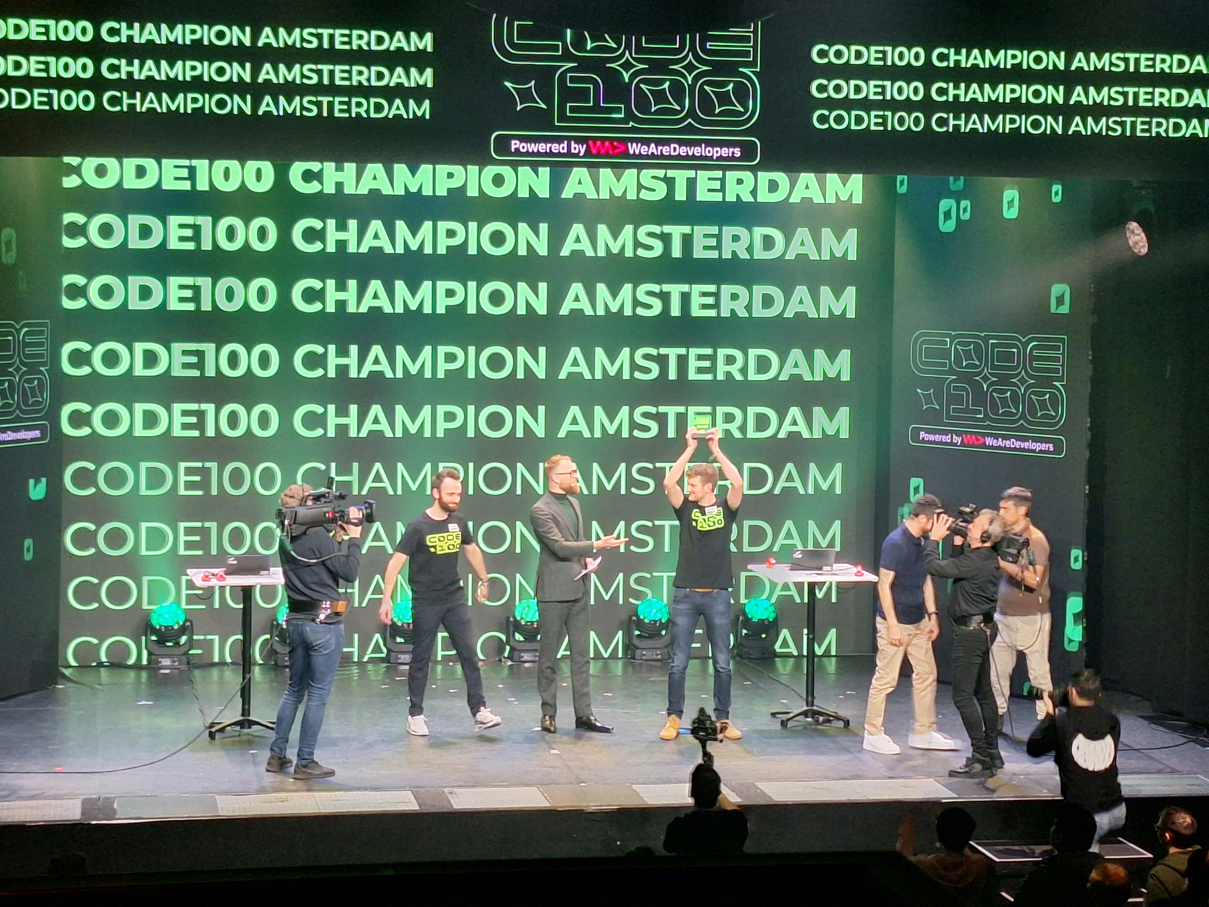 CODE 100 winner in Amsterdam at DevWorld 2024