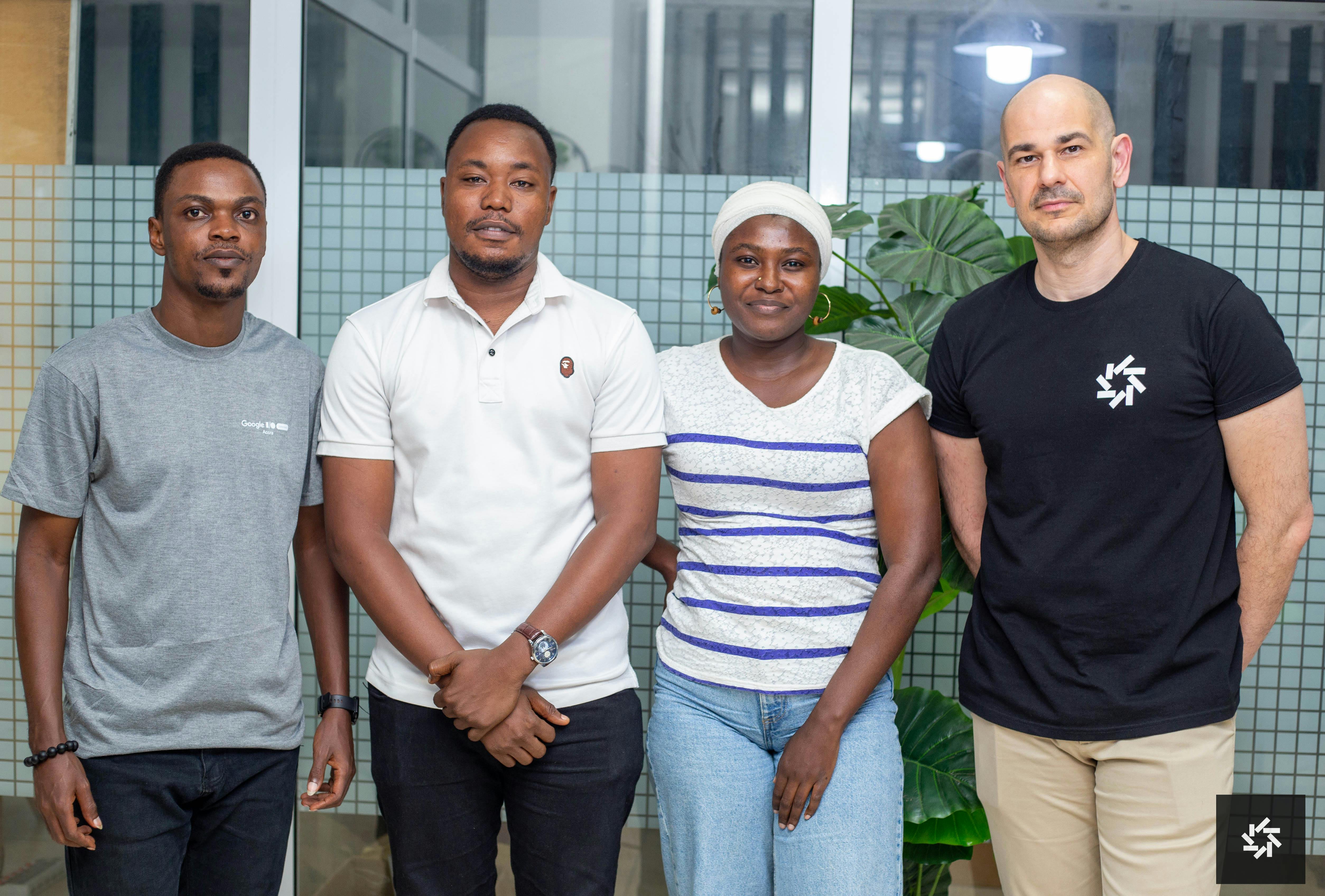 Rahmat Akintola with Ivan Burazin at the Daytona Devs Club in Accra