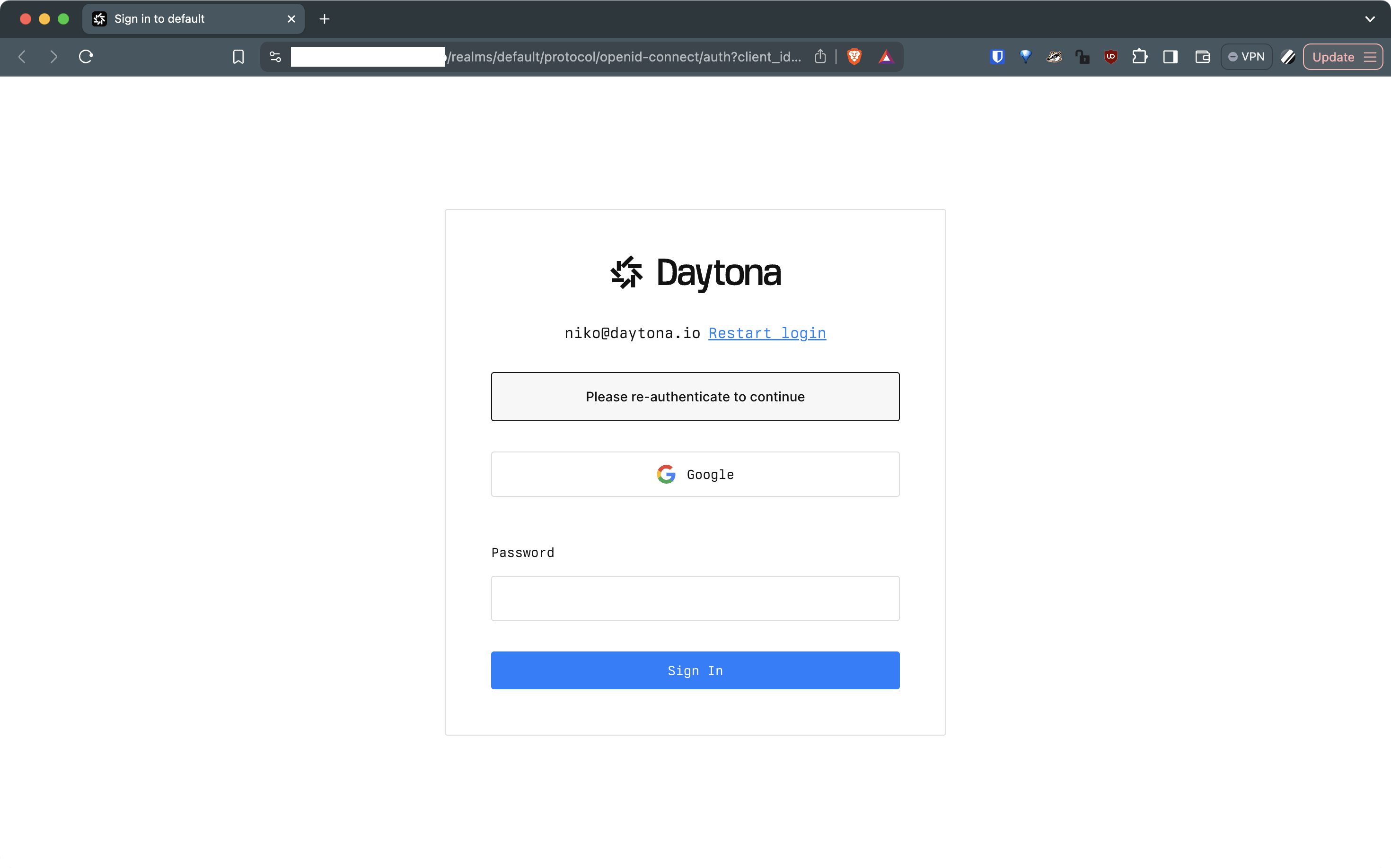 Authenticate Daytona Plugin