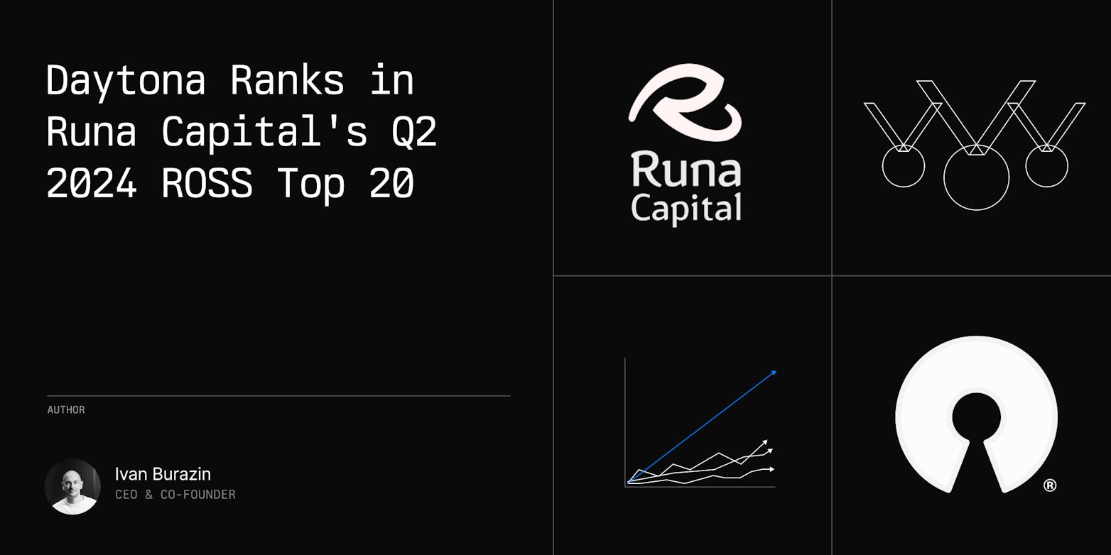 Daytona Ranks in Runa Capital's Q2 2024 ROSS Top 20