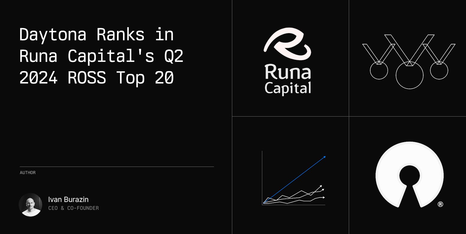 Daytona Ranks in Runa Capital's Q2 2024 ROSS Top 20