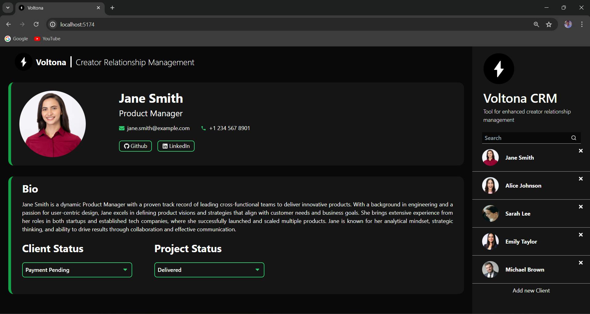 MERN Creator Relationship Management (CRM) App