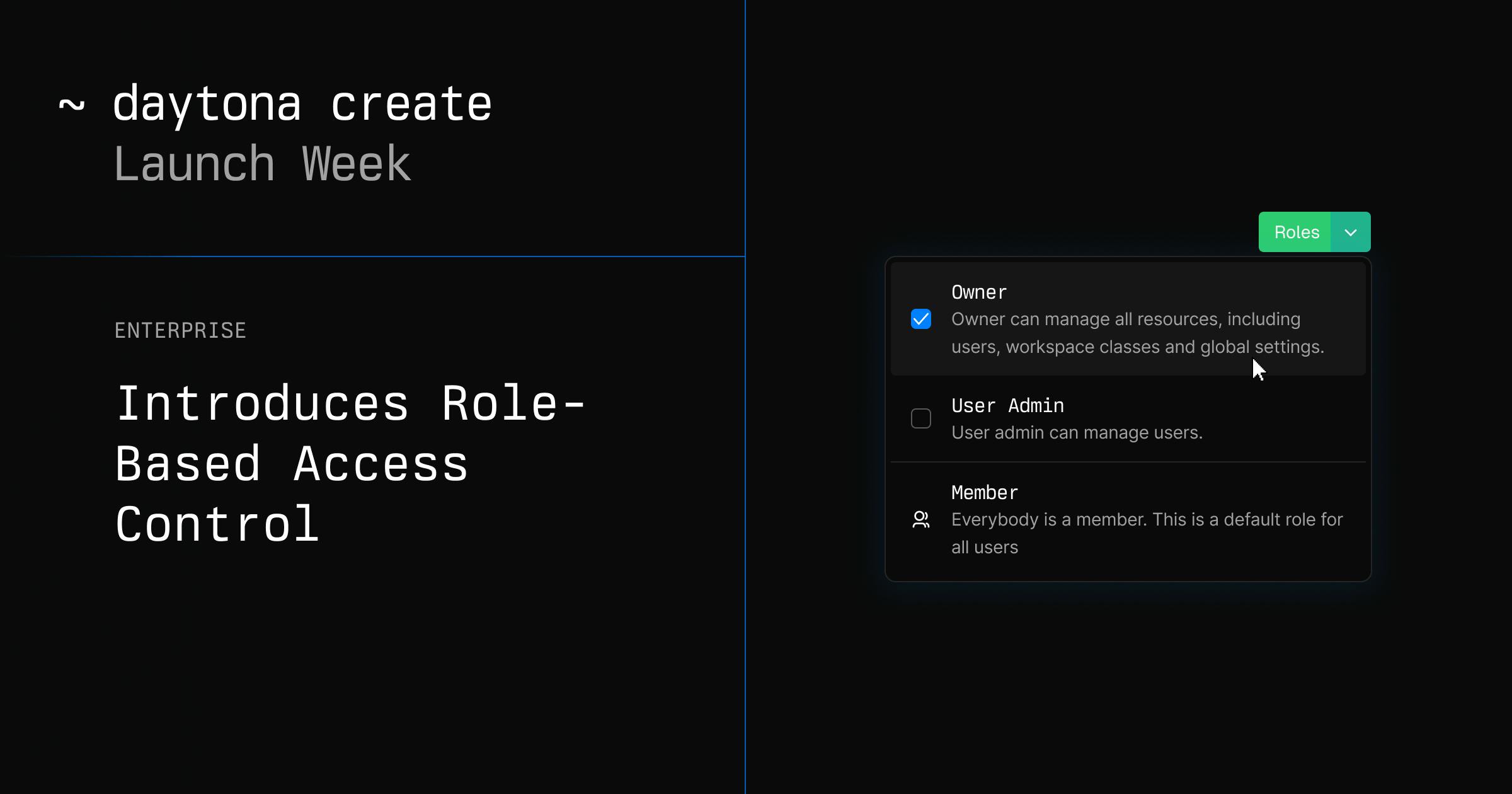 Daytona Enterprise Introduces Role-Based Access Control