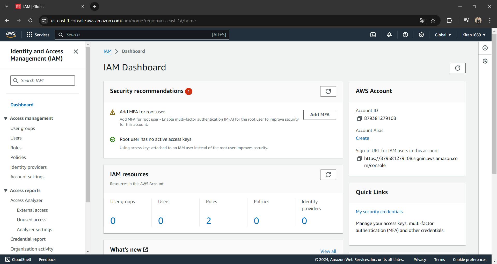 IAM Management Console