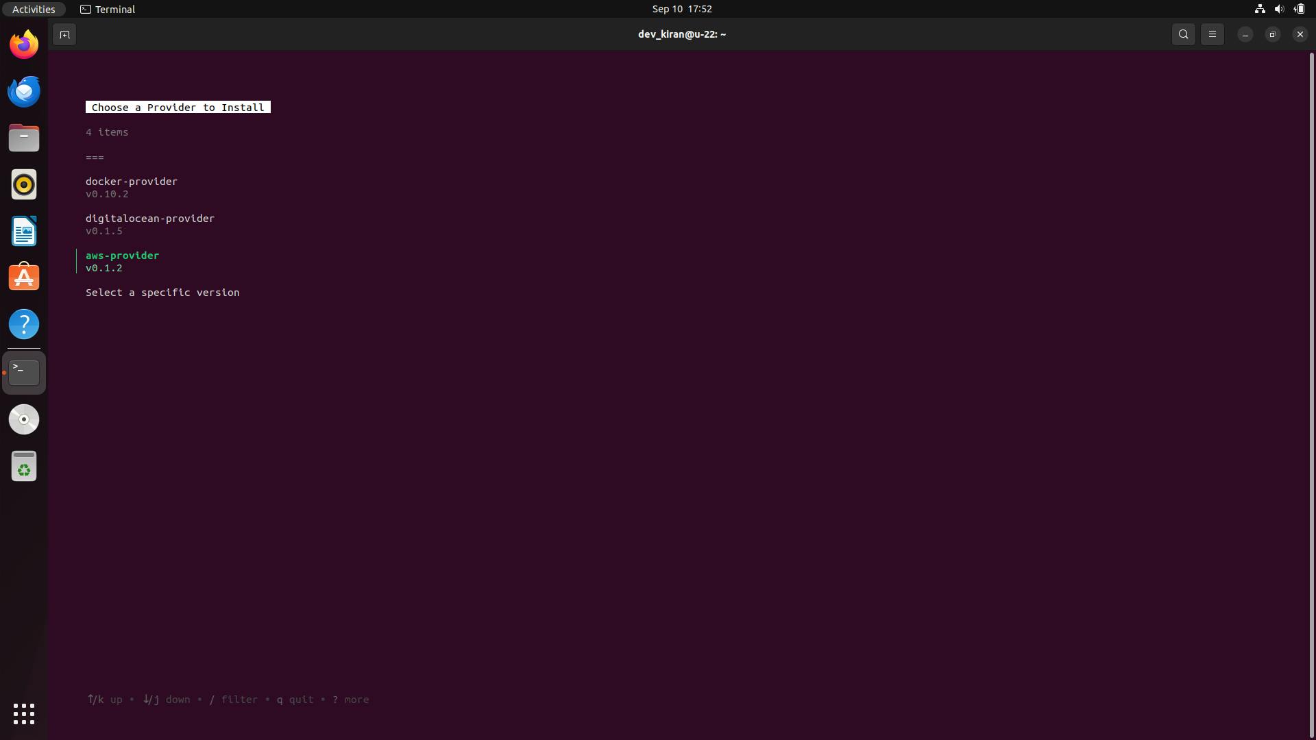 Installing the AWS Provider
