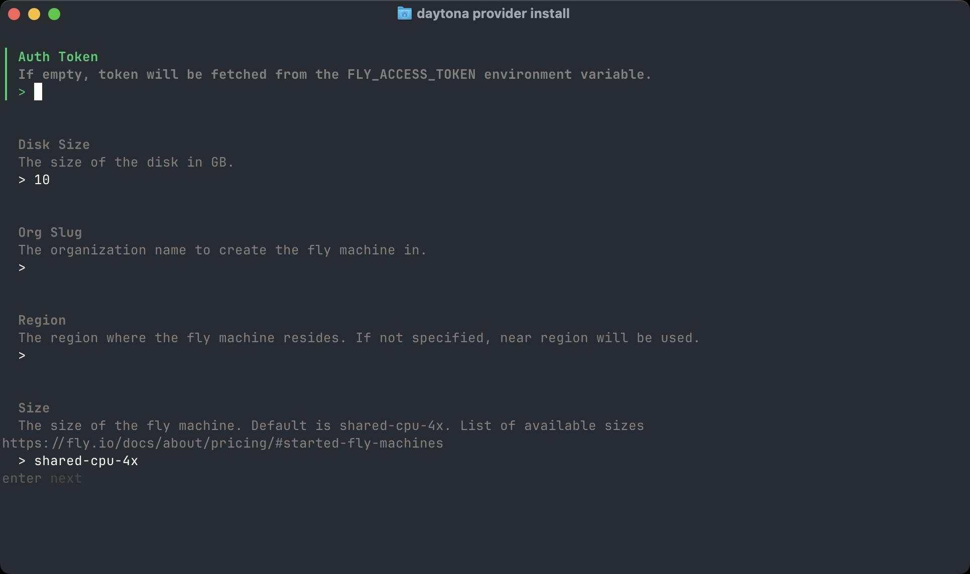 Setting up Fly.io Target