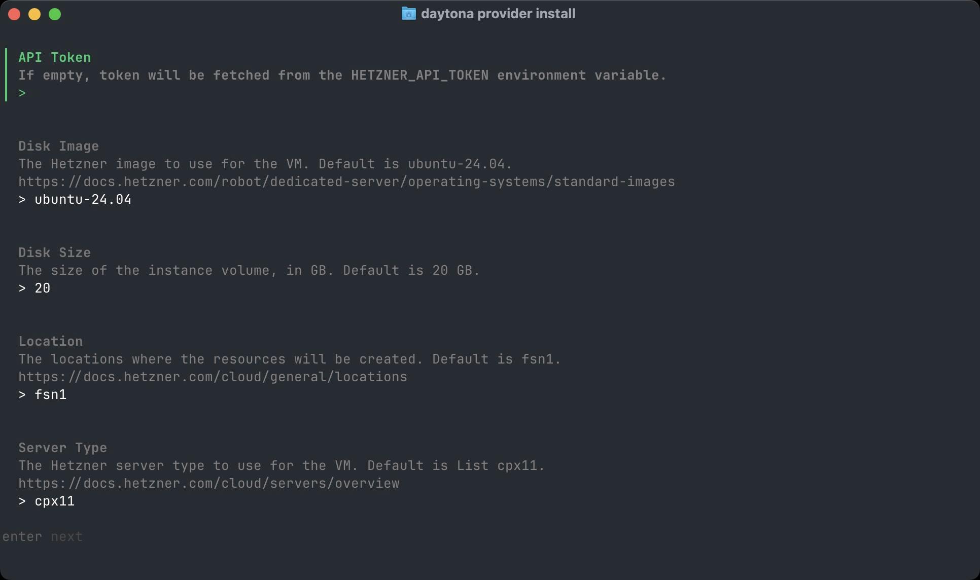 Setting Hetzner Provider as a target for our workspaces