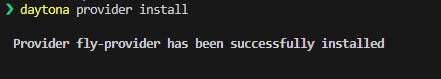 Successful Provider Installation