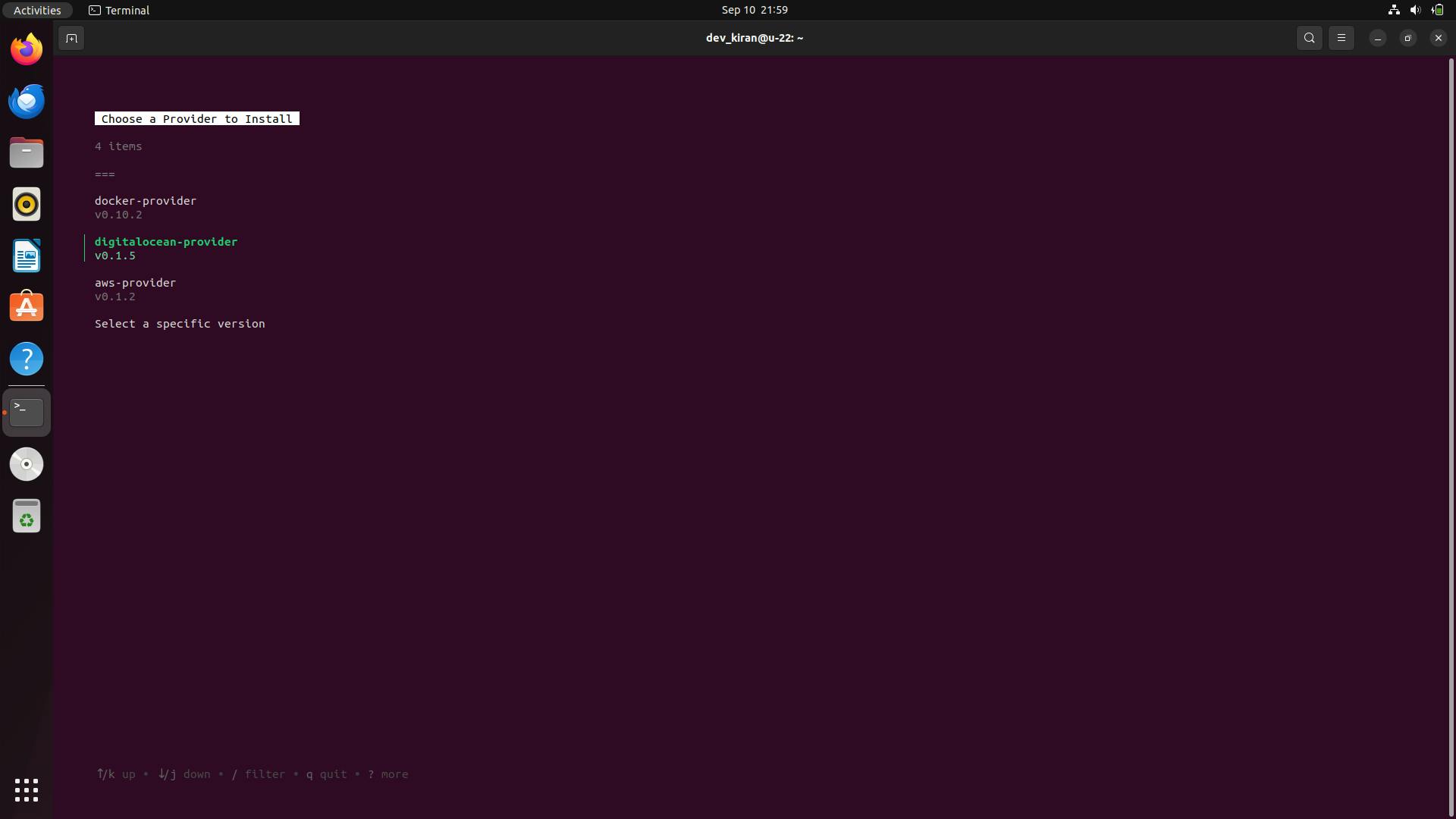 digitalocean provider install