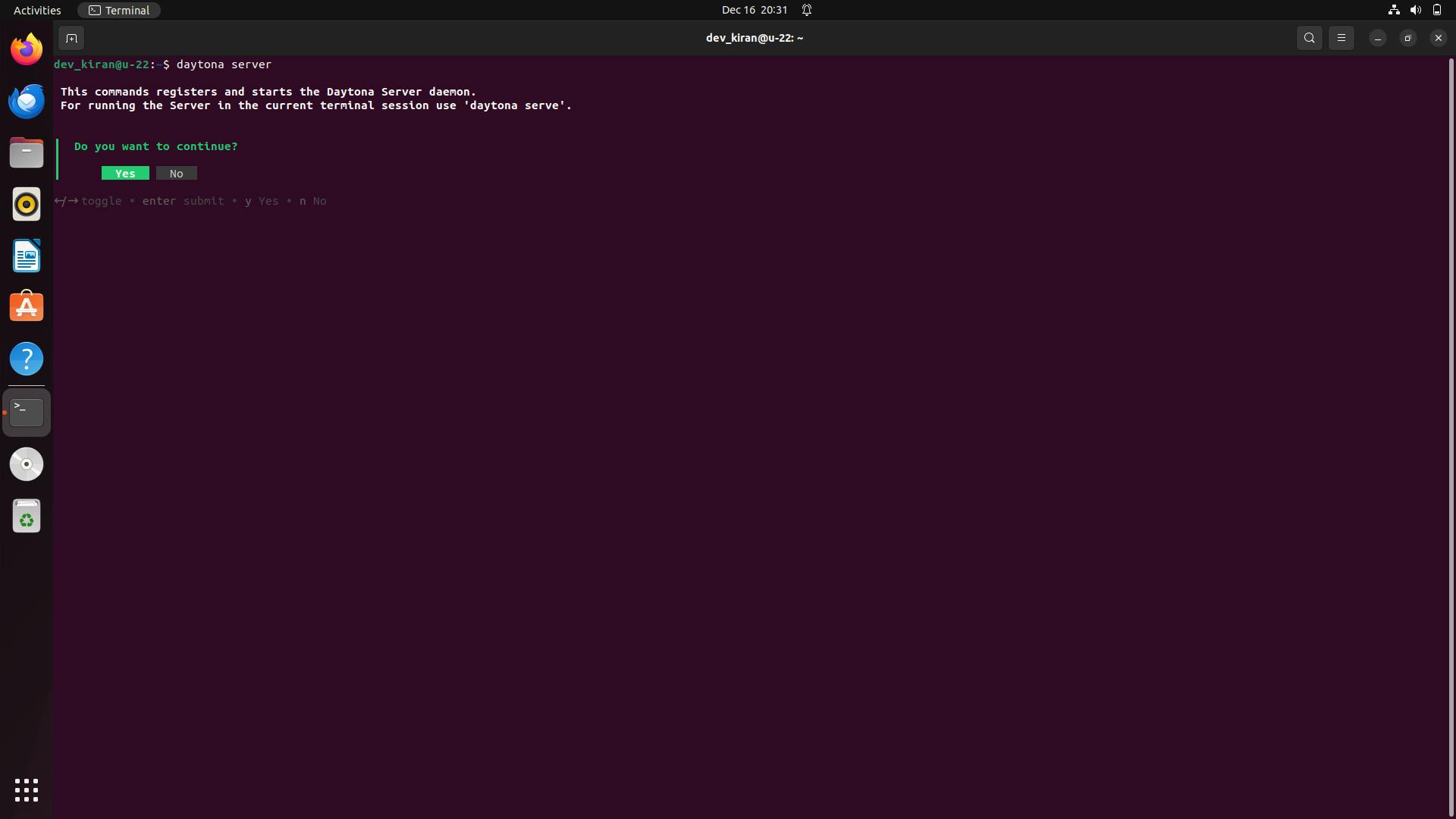 Start Daytona Server