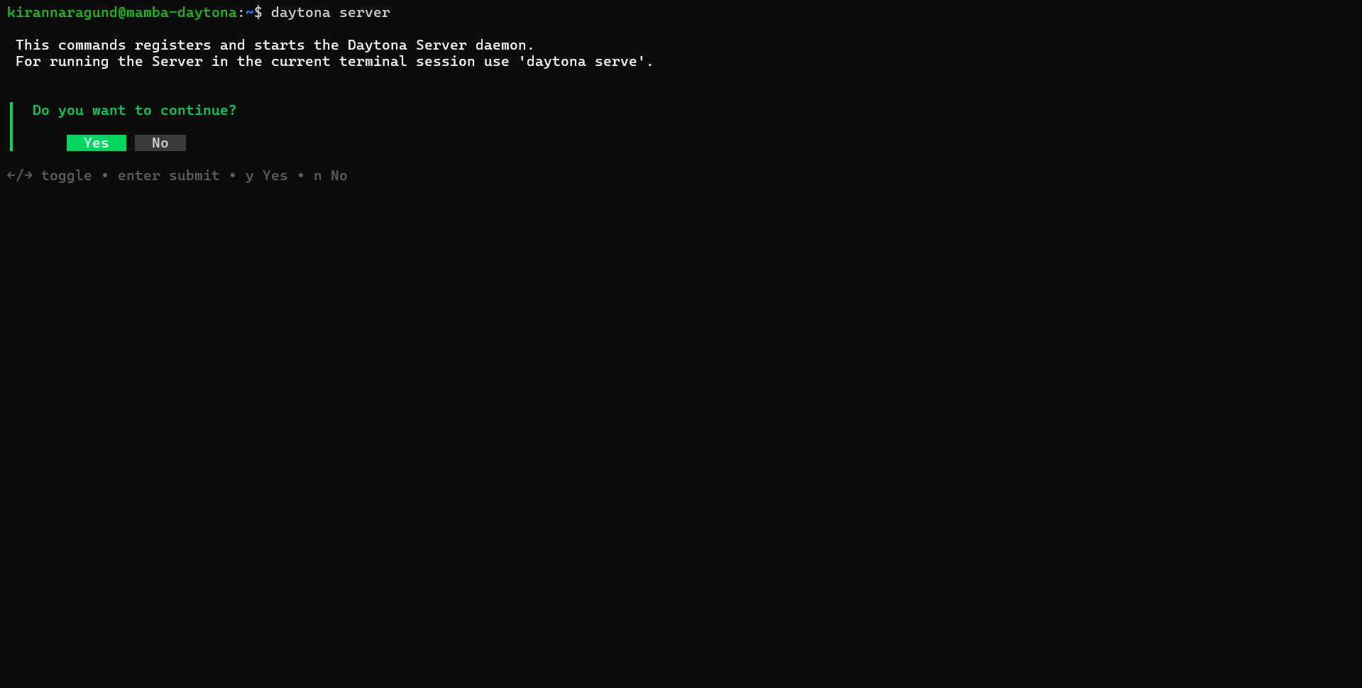 Start Daytona Server