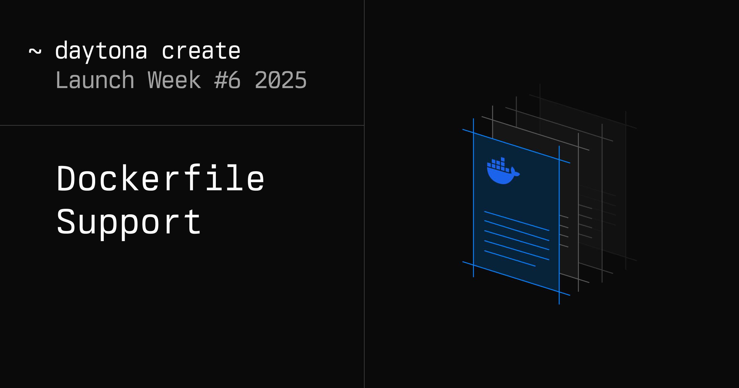 Dockerfile Support