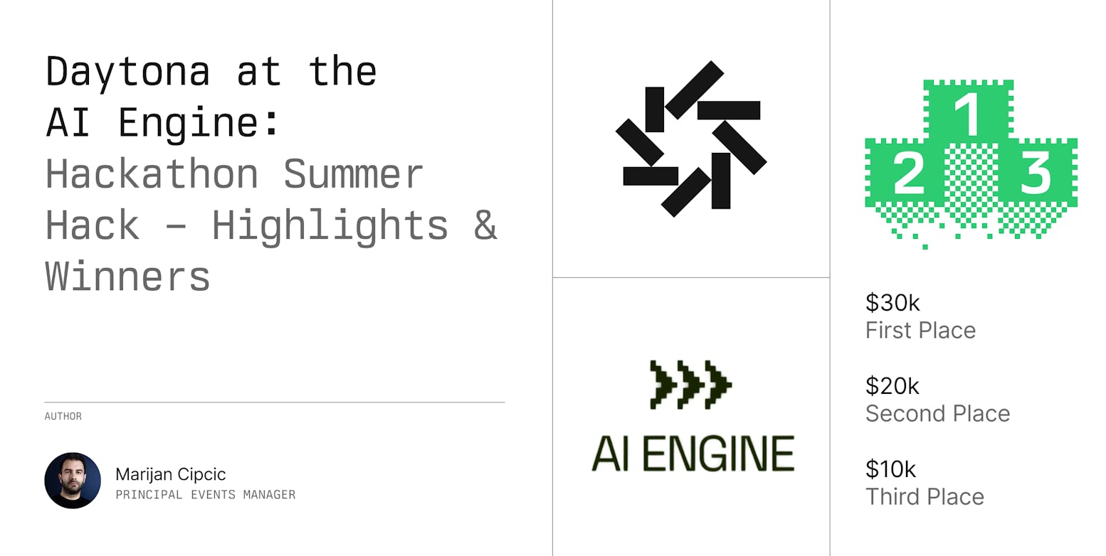 Daytona at the AI Engine Summer Hackathon