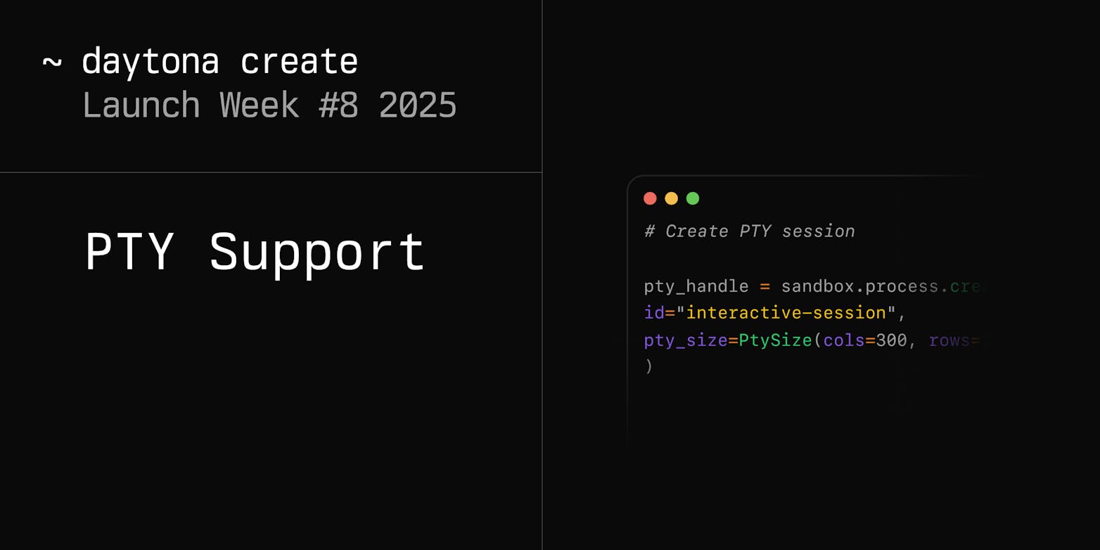 PTY Support in Daytona