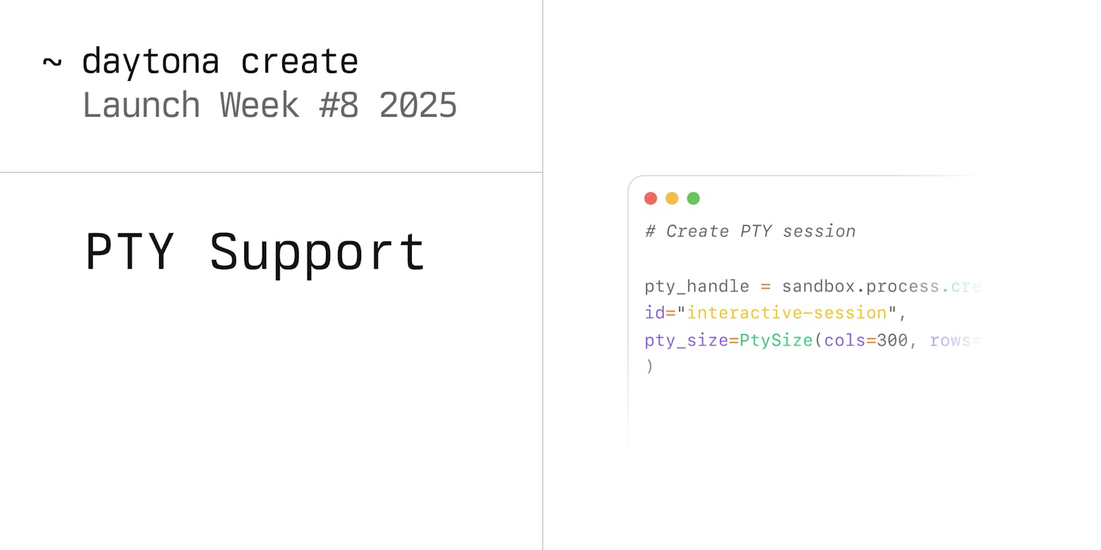 PTY Support in Daytona