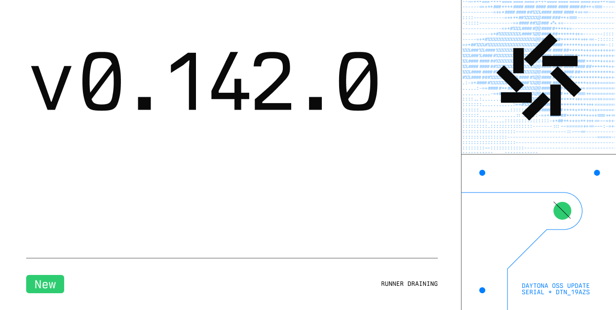 Daytona v0.142.0 changelog banner light