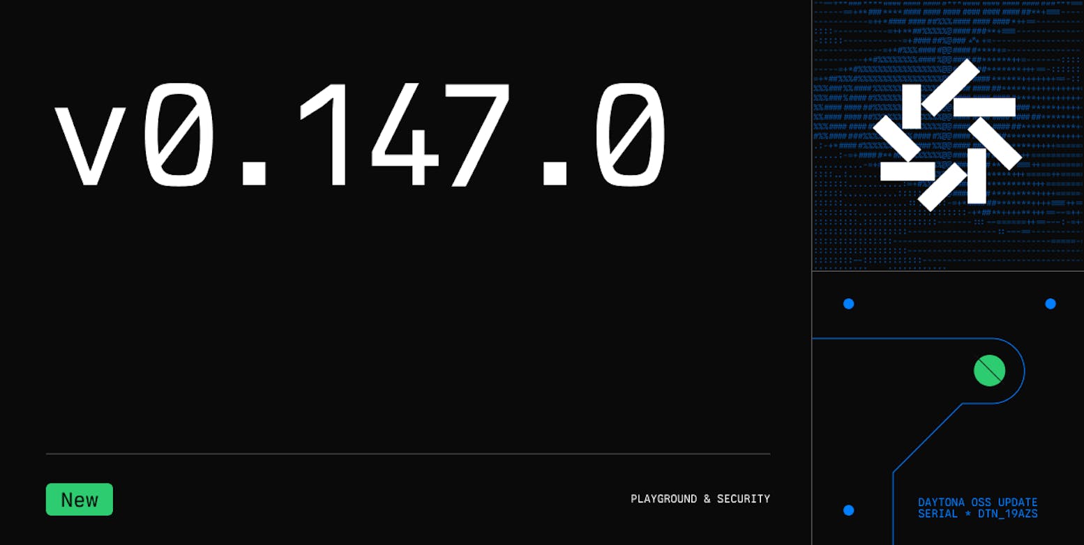 Daytona v0.147.0 Playground UX & Security Docs - Dark