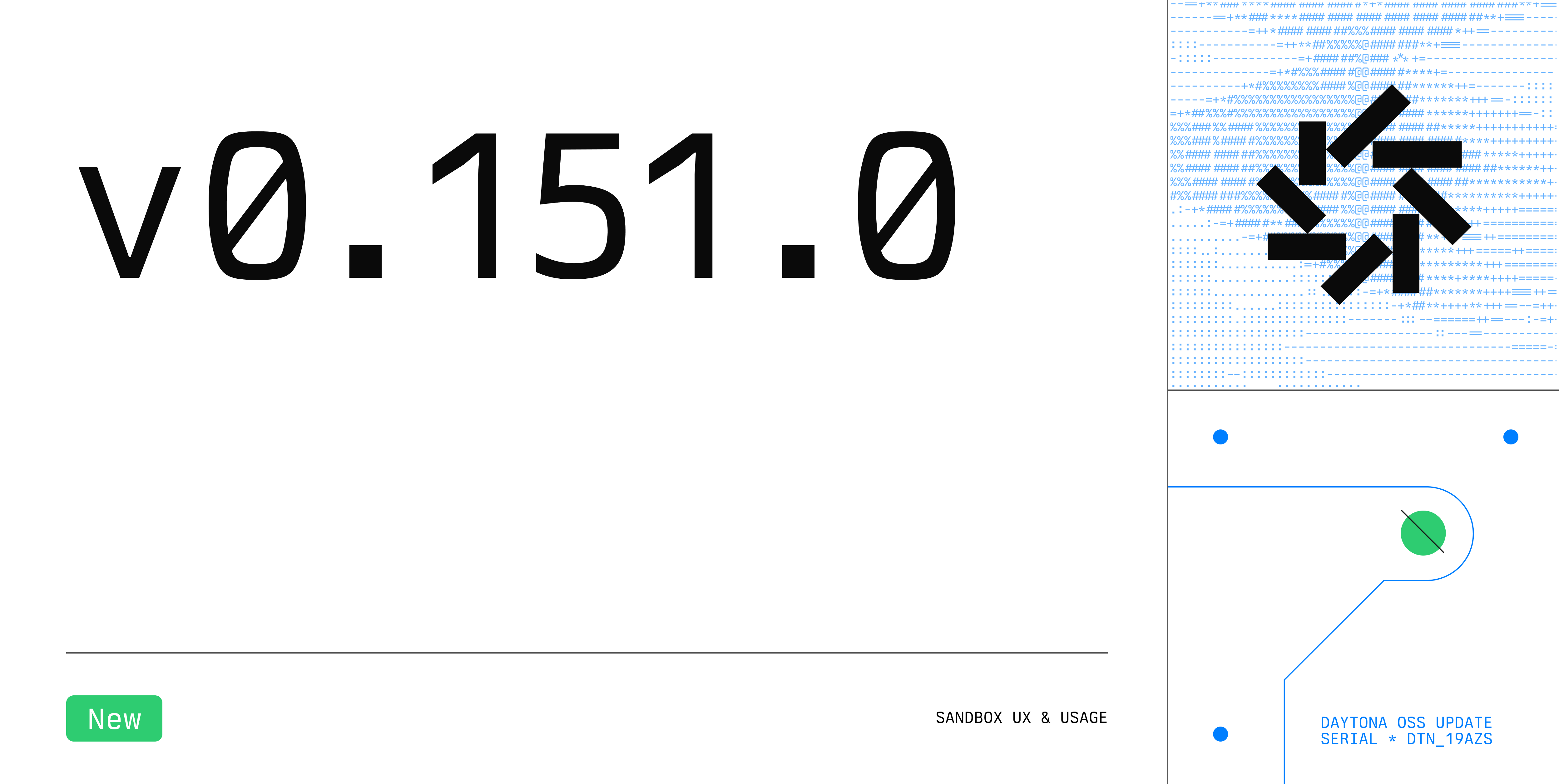 Daytona v0.151.0 Create Sandbox Drawer & Usage Charts - Light