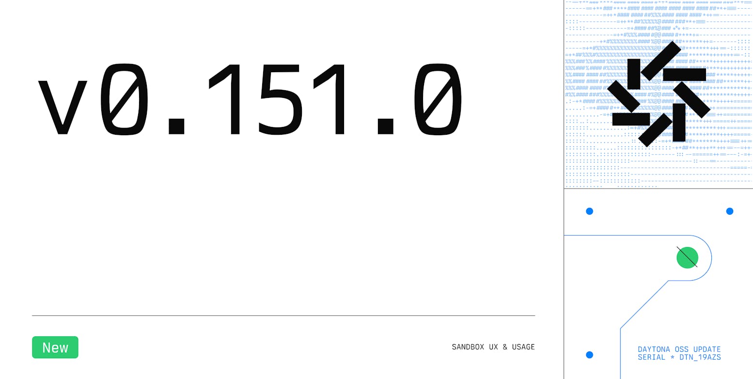 Daytona v0.151.0 Create Sandbox Drawer & Usage Charts - Light