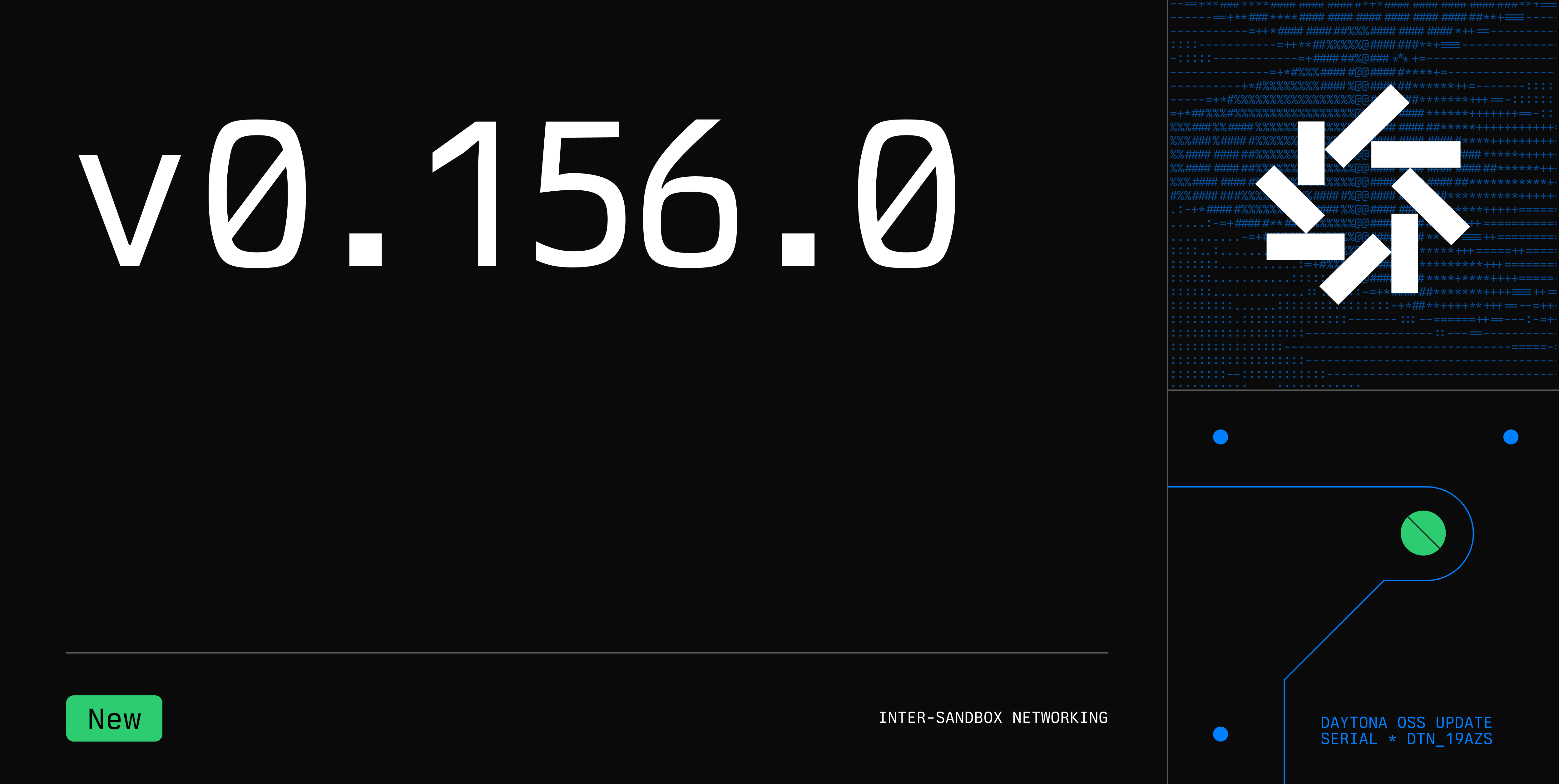 Daytona v0.156.0 changelog dark