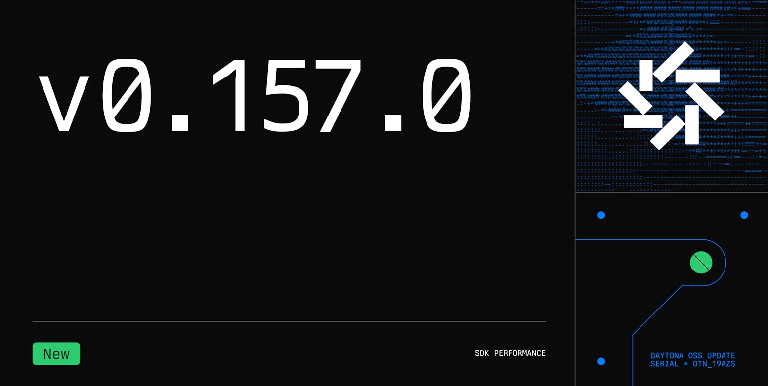 Daytona v0.157.0 changelog dark