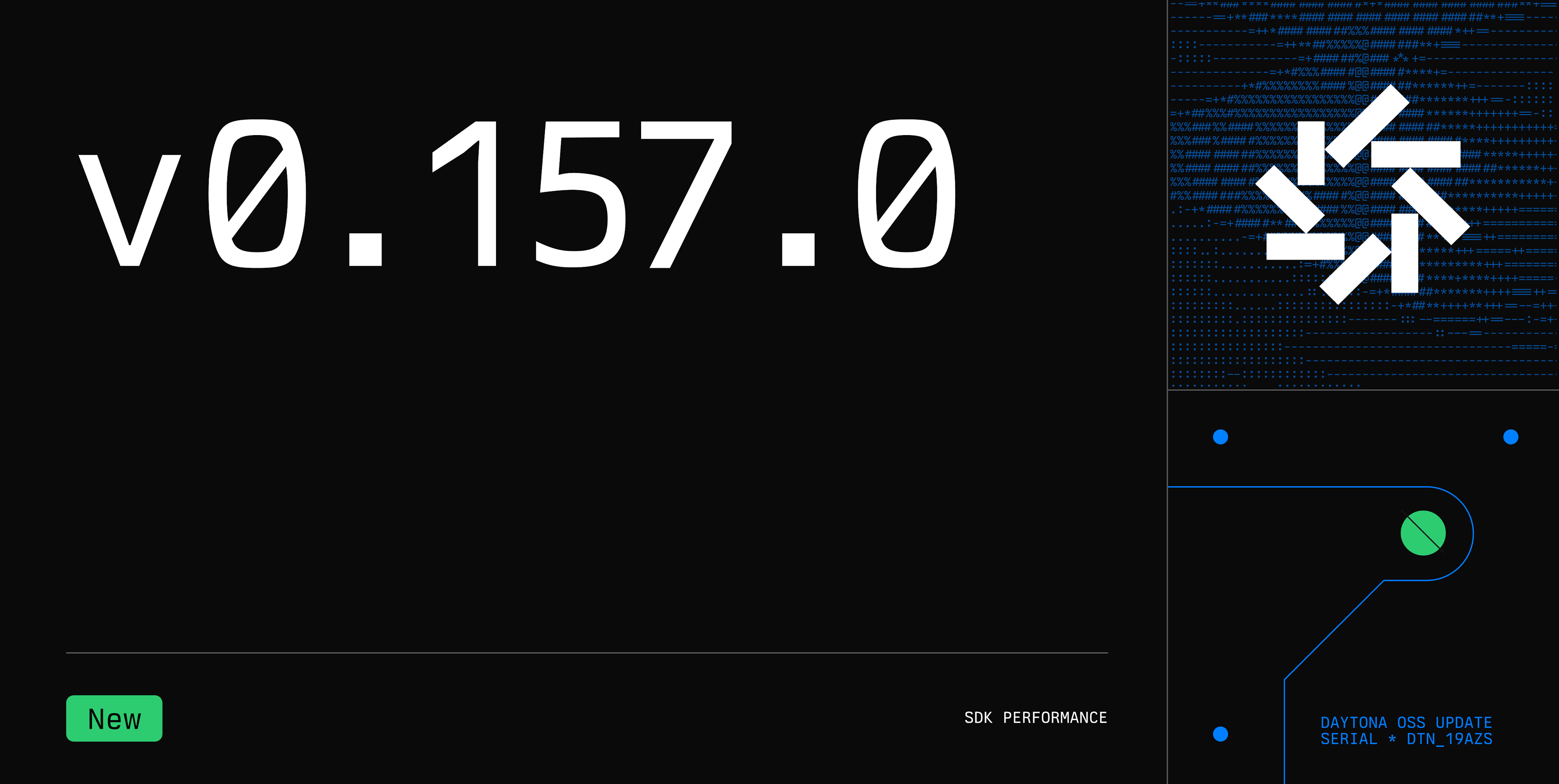 Daytona v0.157.0 changelog dark