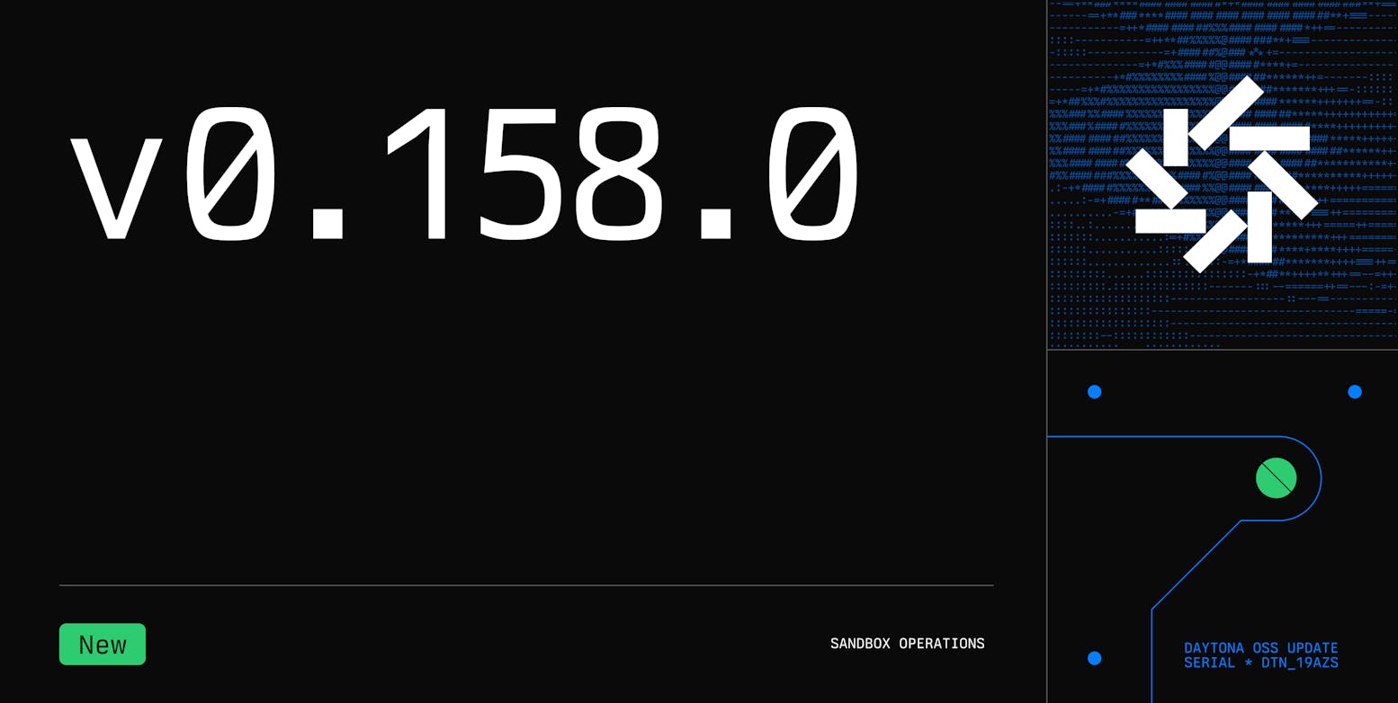 Daytona v0.158.0 changelog dark