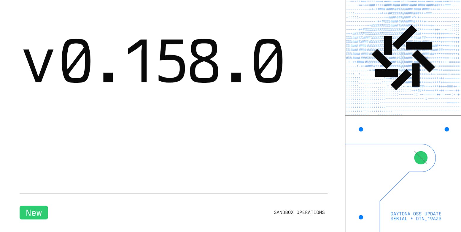 Daytona v0.158.0 changelog light