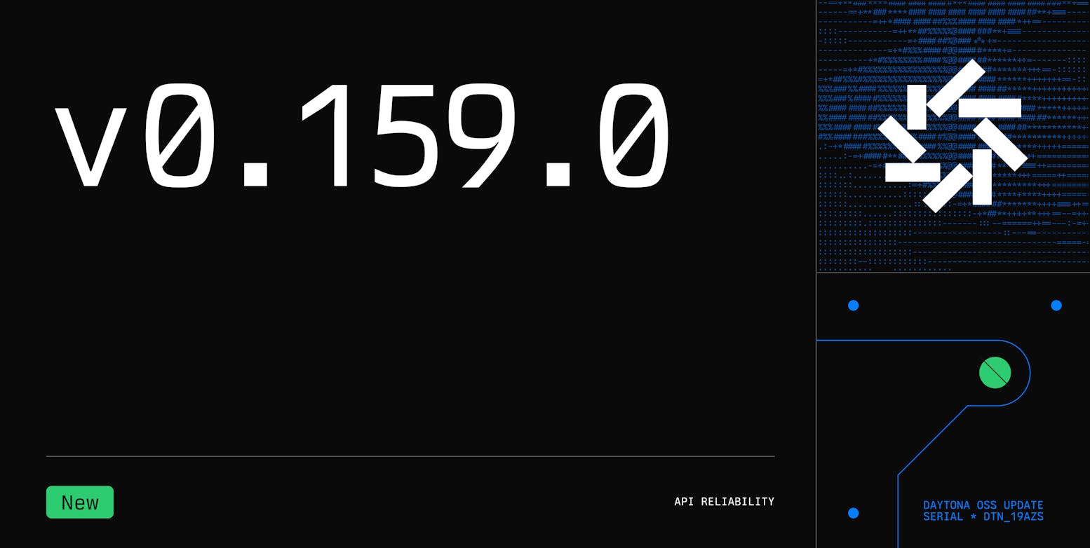 Daytona v0.159.0 changelog dark