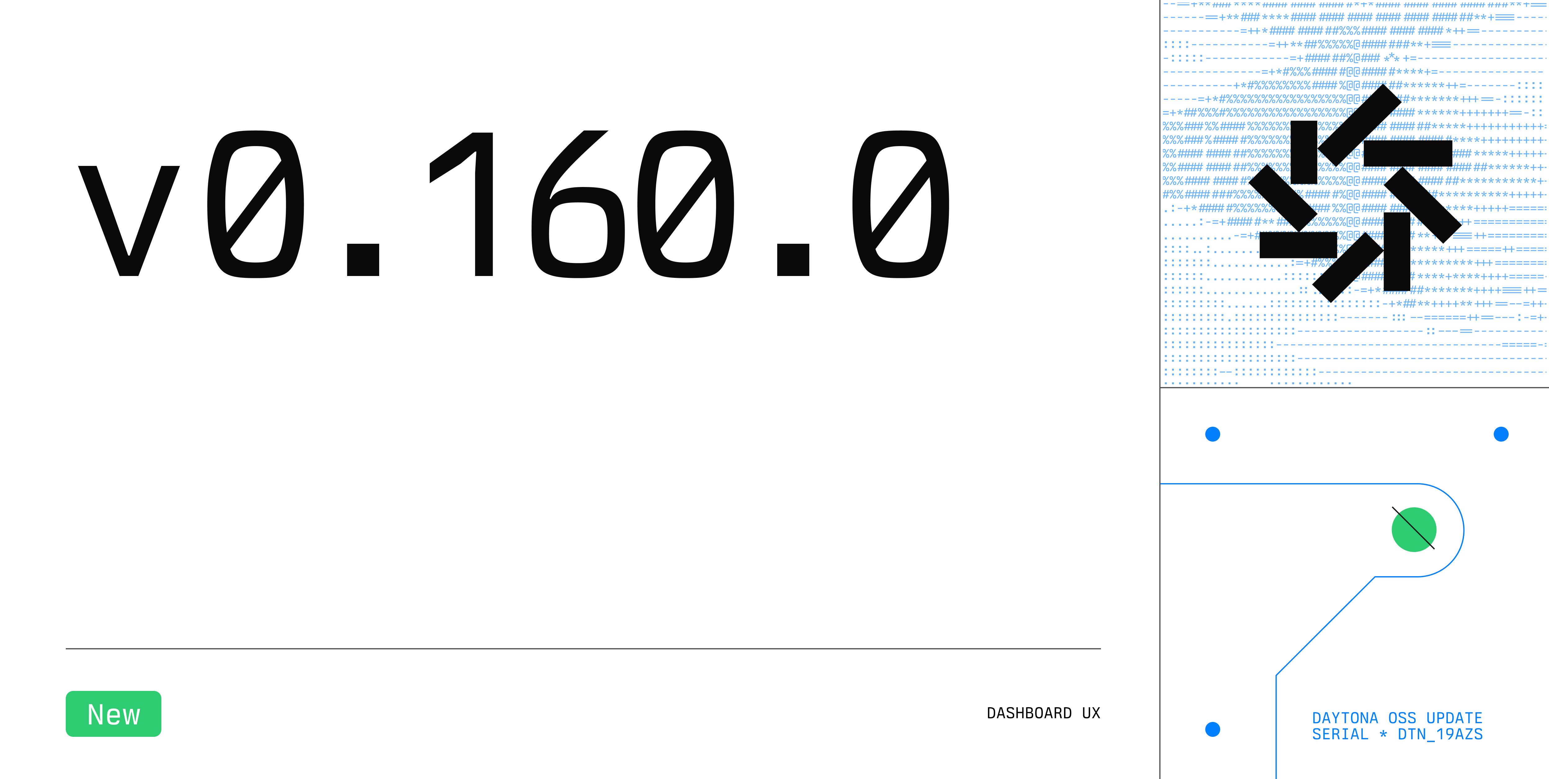Daytona v0.160.0 changelog light