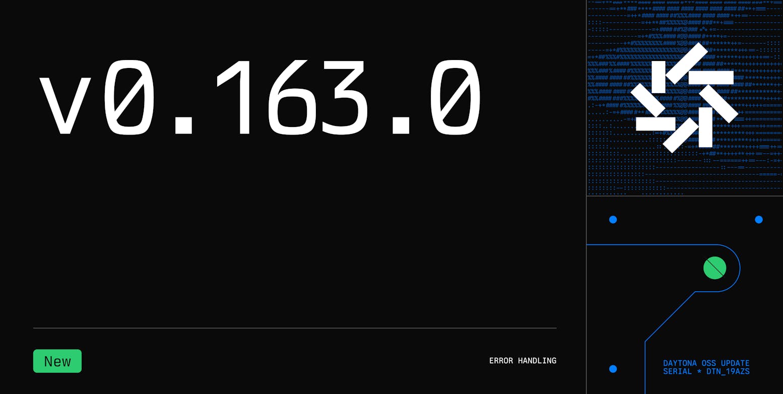Daytona v0.163.0 changelog dark