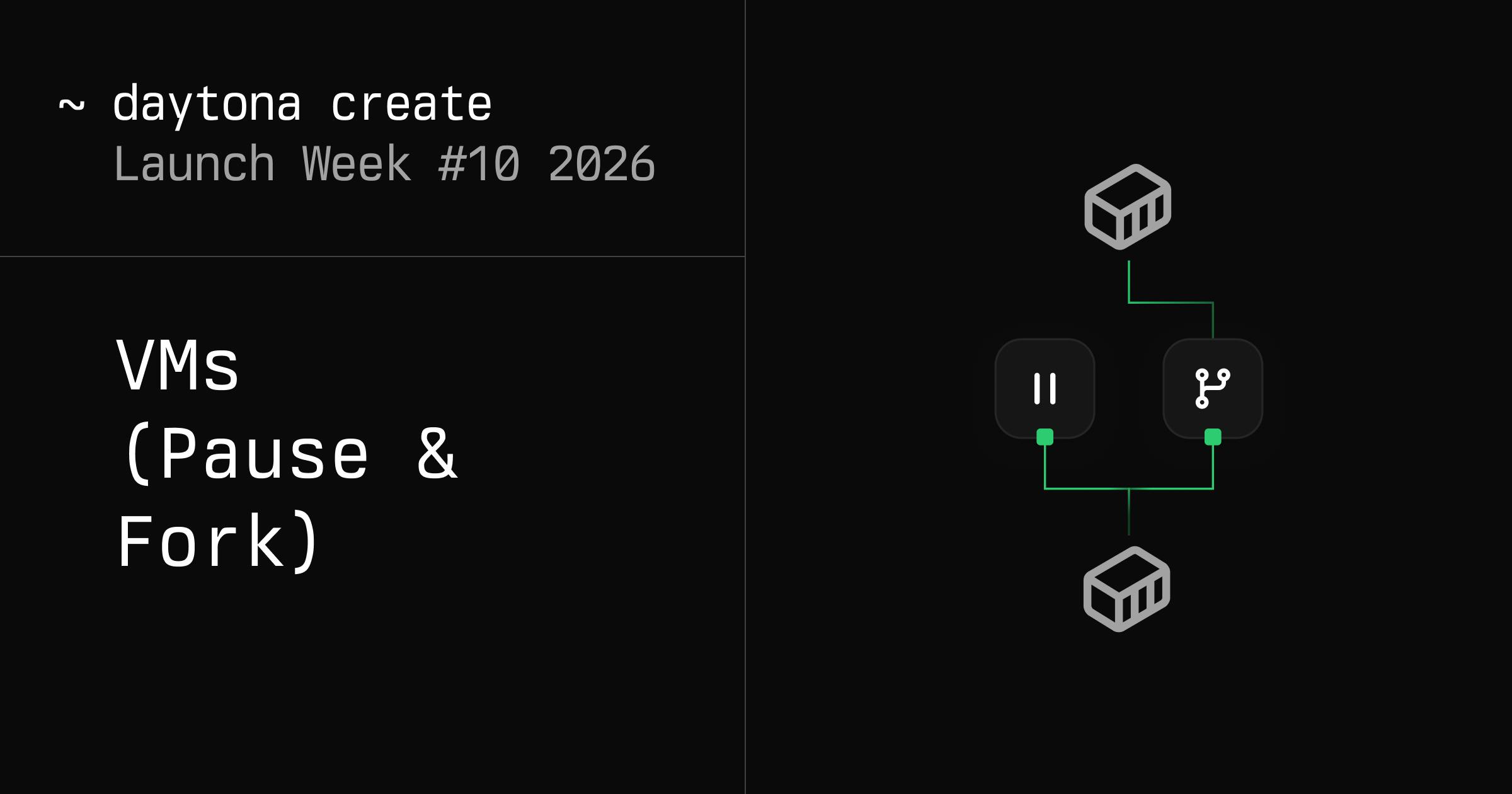 VMs (Pause & Fork)