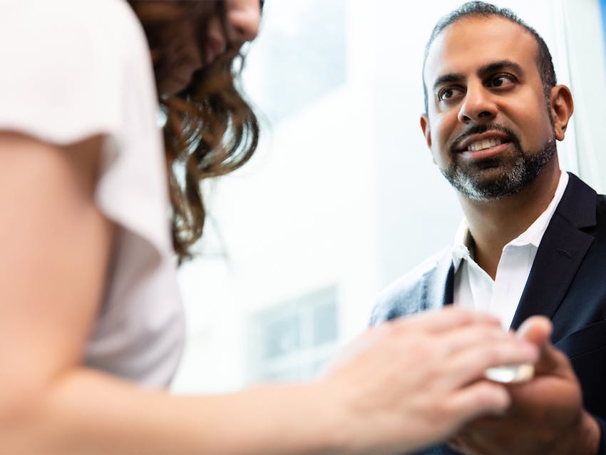 Dr. Ankit Desai with patient