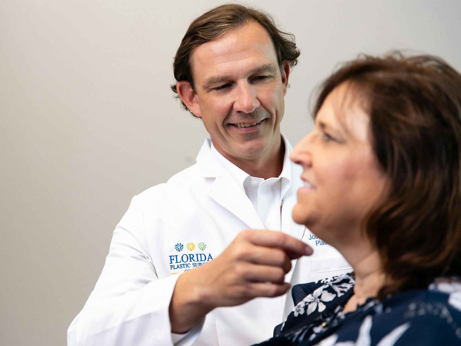 Dr. Joseph Parks with patient