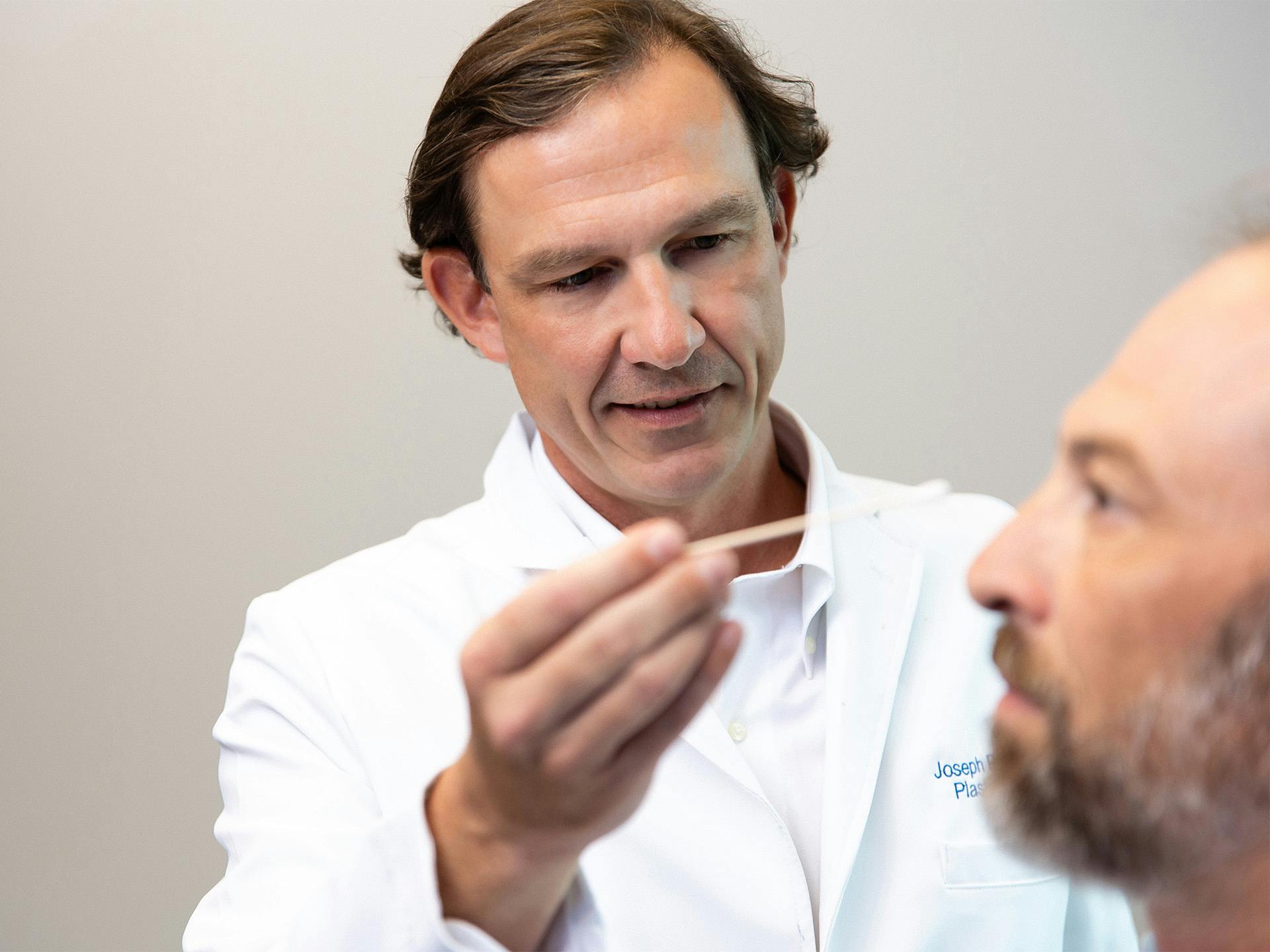 Dr. Joseph Parks with male patient