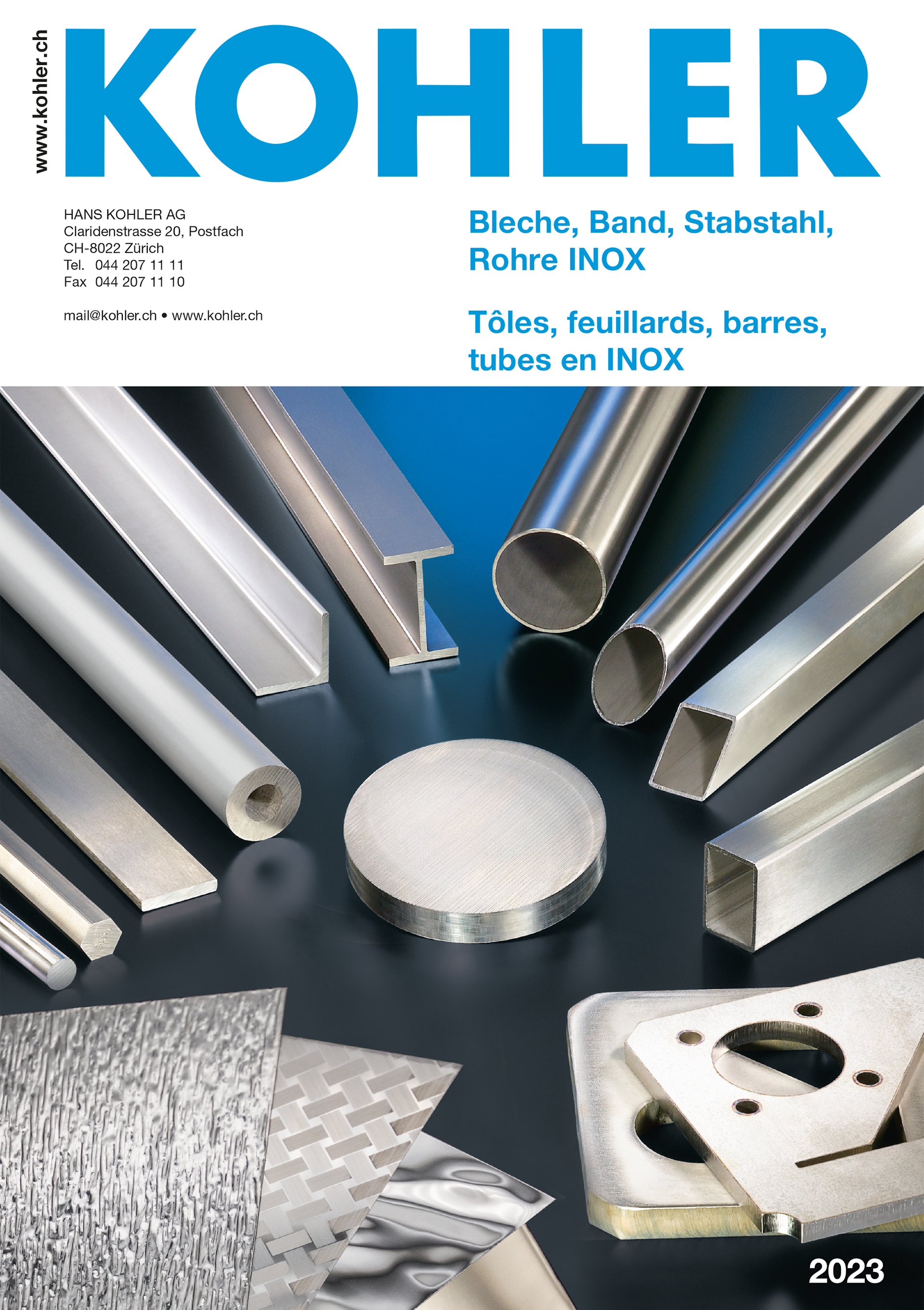 Bleche, Band, Stabstahl, Rohre INOX 2024