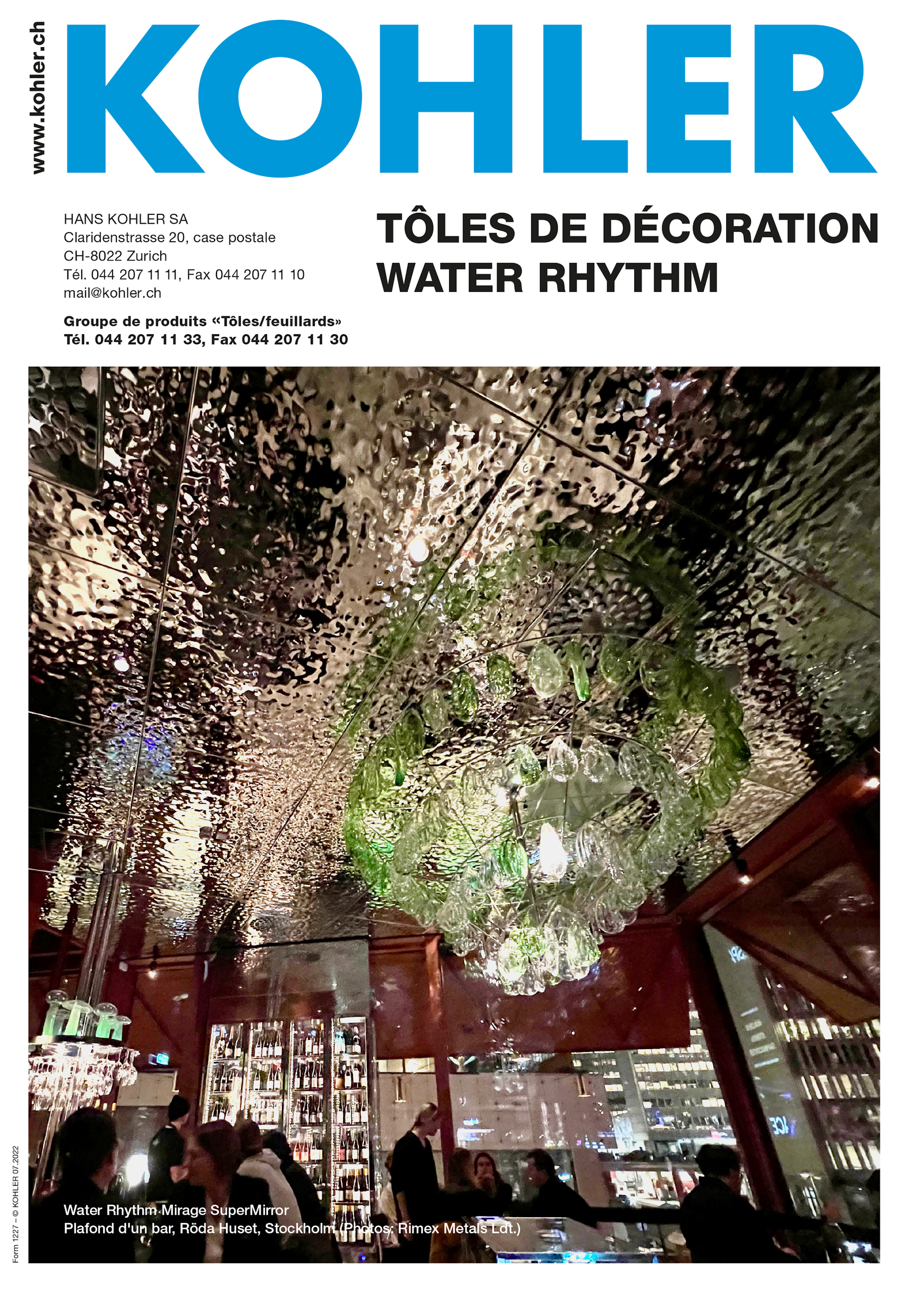 Tôles de décoration Water Rhythm