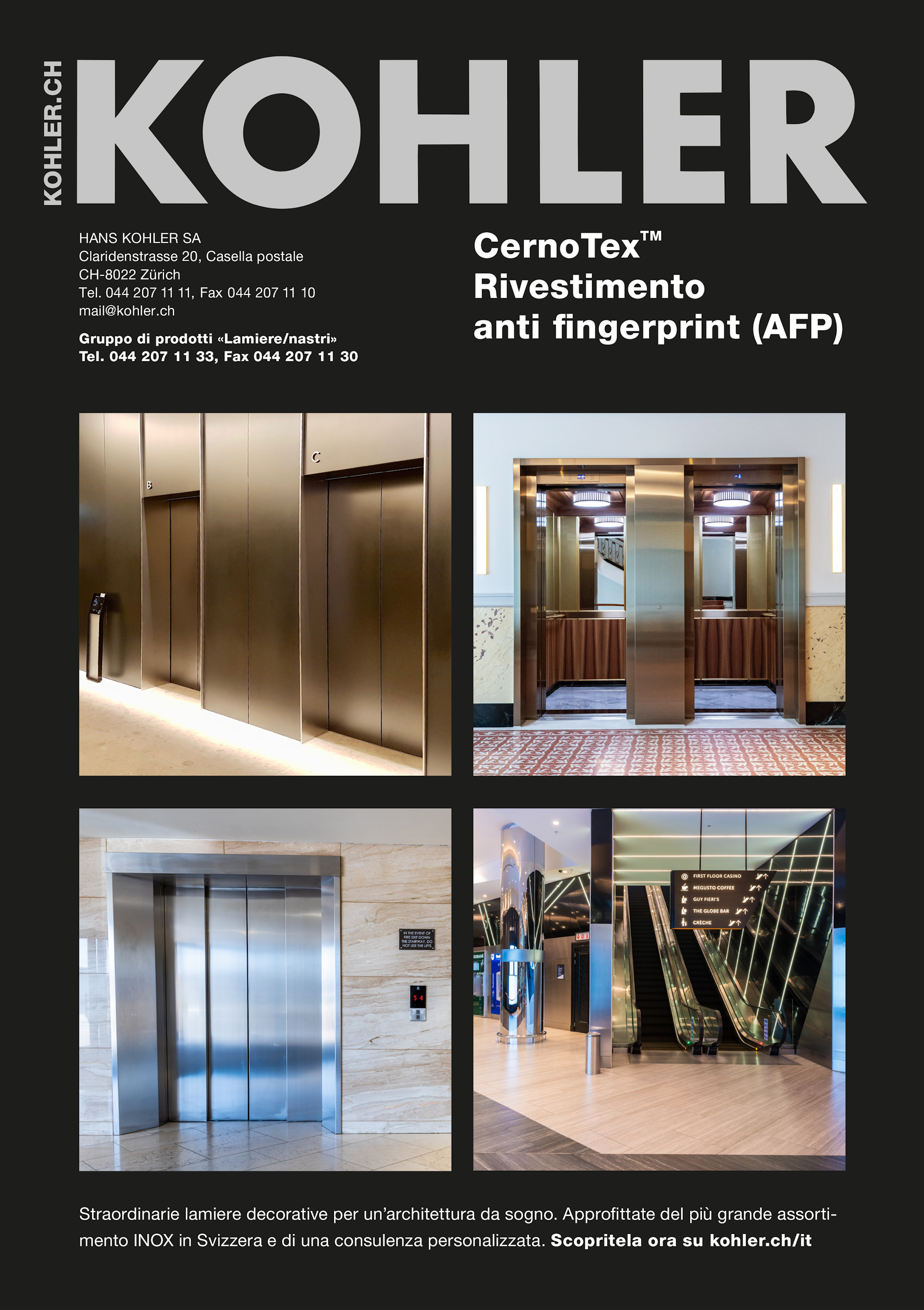 Rivestimento CernoTex™ antimpronta (AFP)