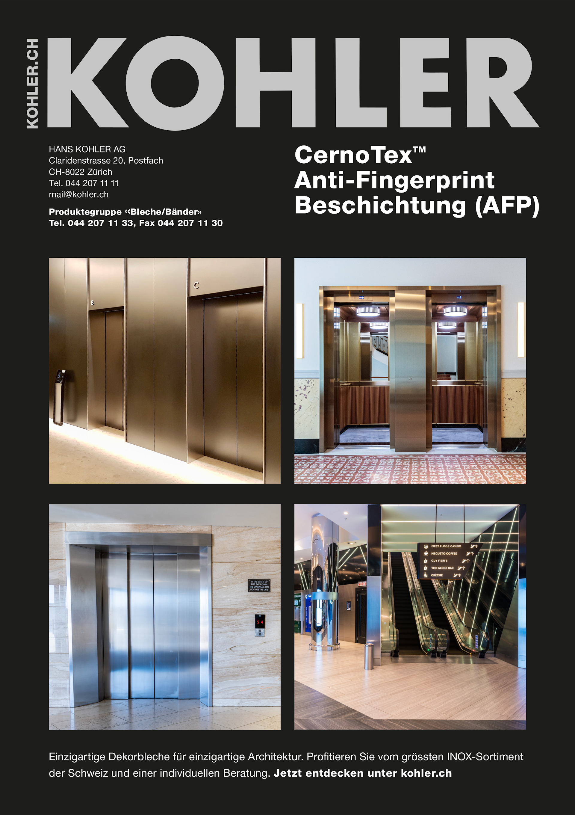 CernoTex™ Anti-Fingerprint Beschichtung (AFP)