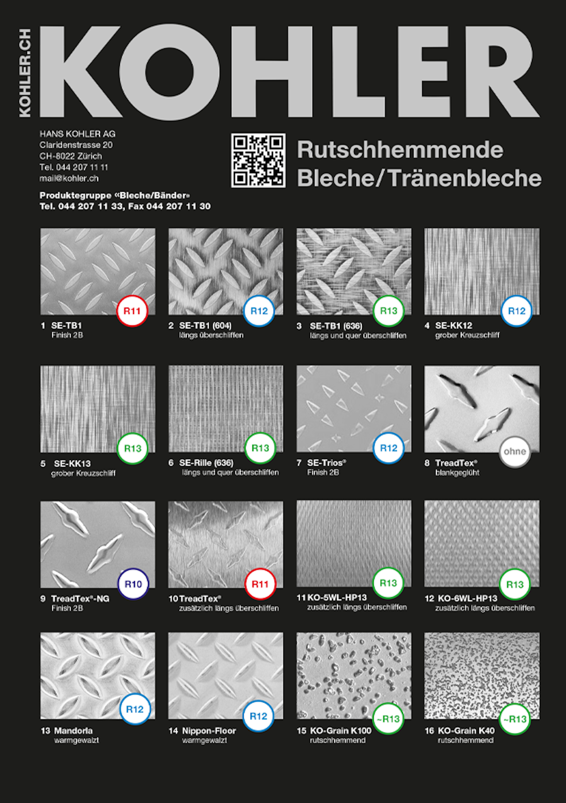 Rutschhemmende Bleche / Tränenbleche