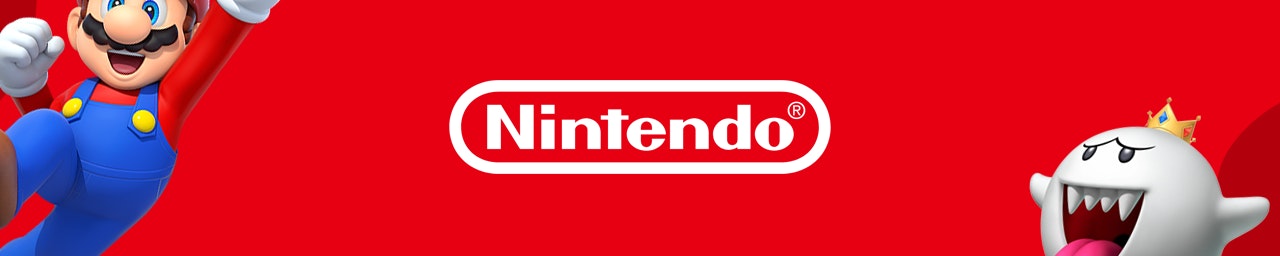 Nintendo Gift Cards banner A red background with the Nintendo logo and Luigi from Super Mario.