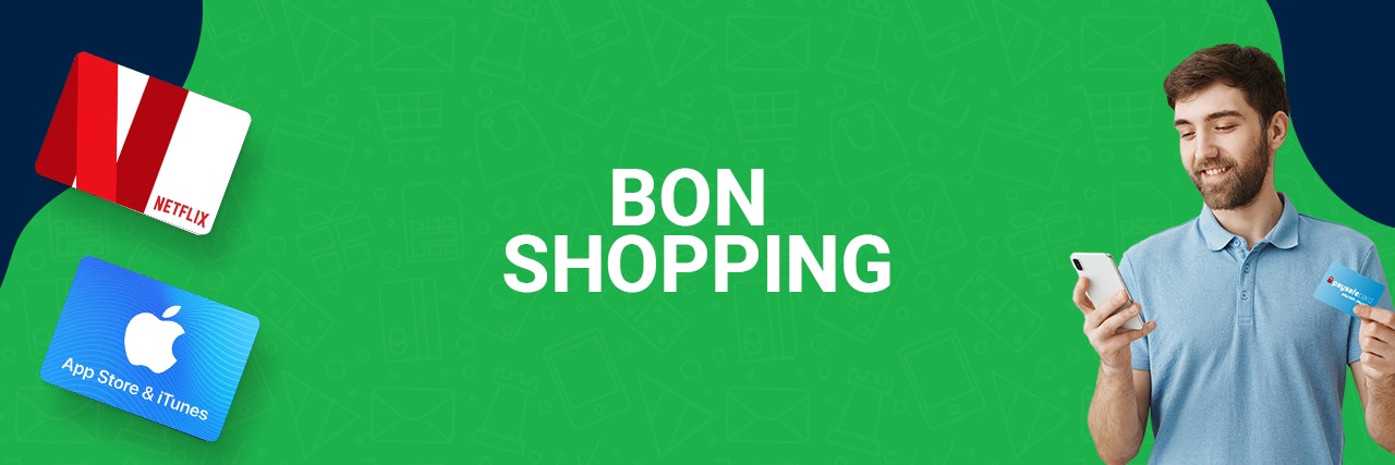 Large choix de cartes cadeaux shopping sur dundle